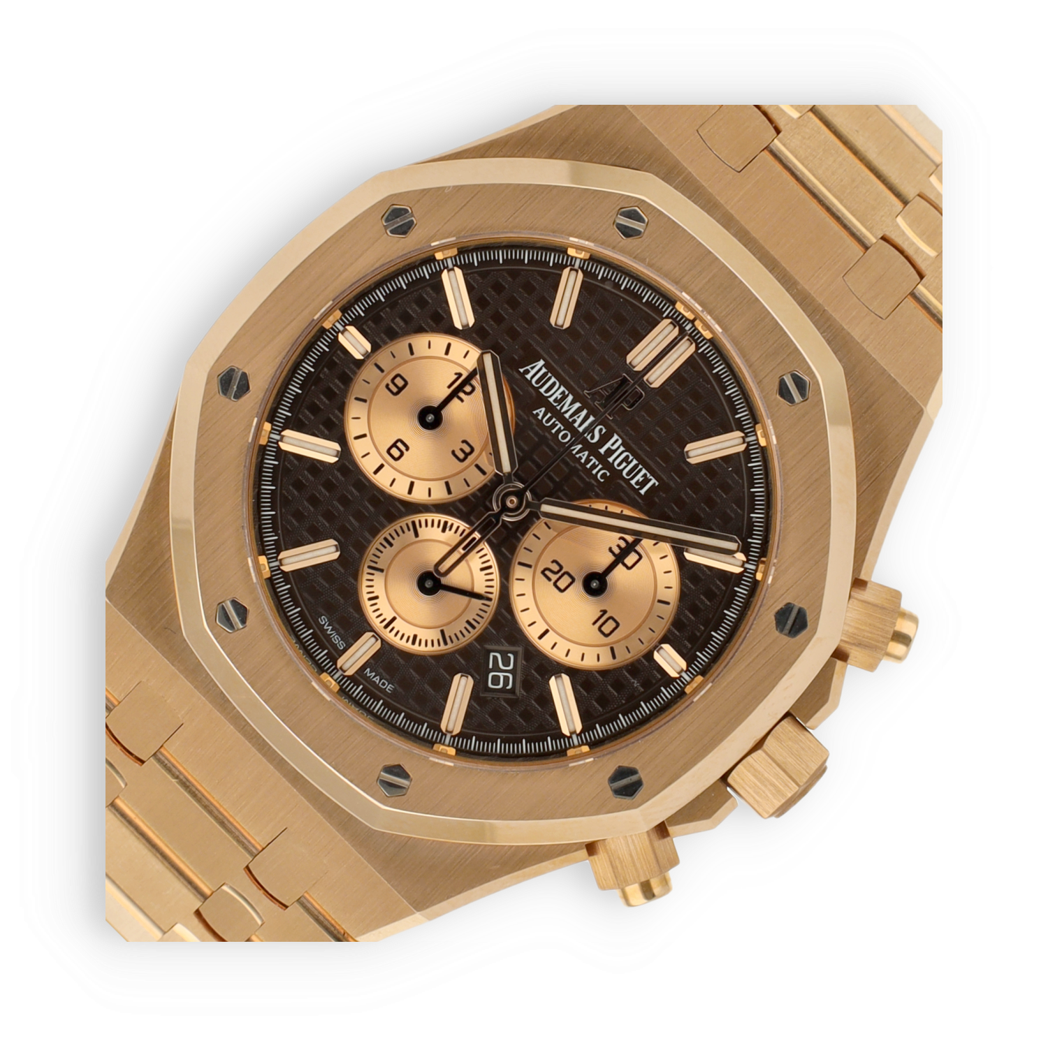 Audemars Piguet Royal Oak Chronograph 26331OR.OO.1220OR.02 Brown Index Rose  Gold 41mm - BRAND NEW