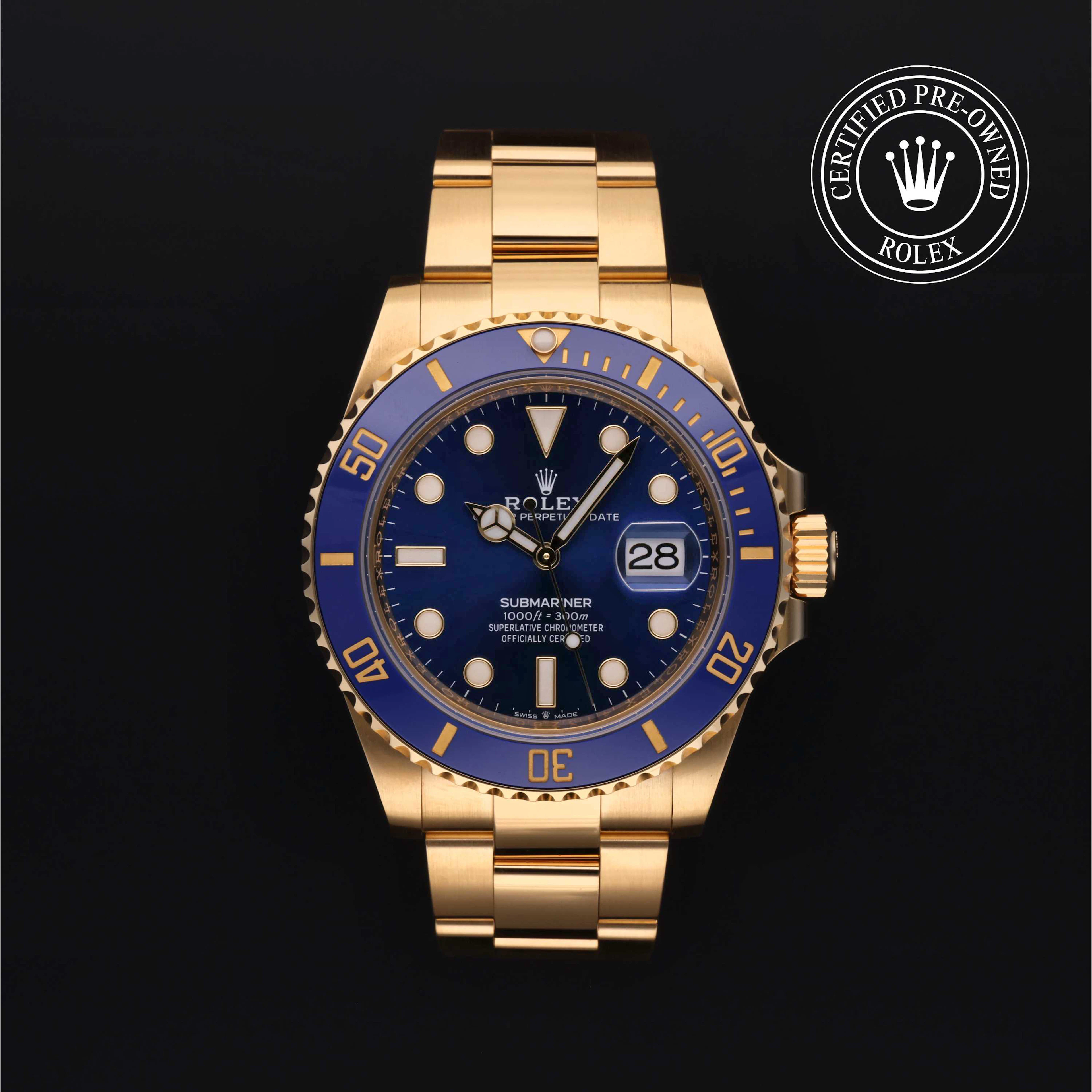 Rolex Certified Pre-Owned Submariner Submariner Date, 2022, Gold 18 Carat Yellow, 40 mm - image 1 of 6