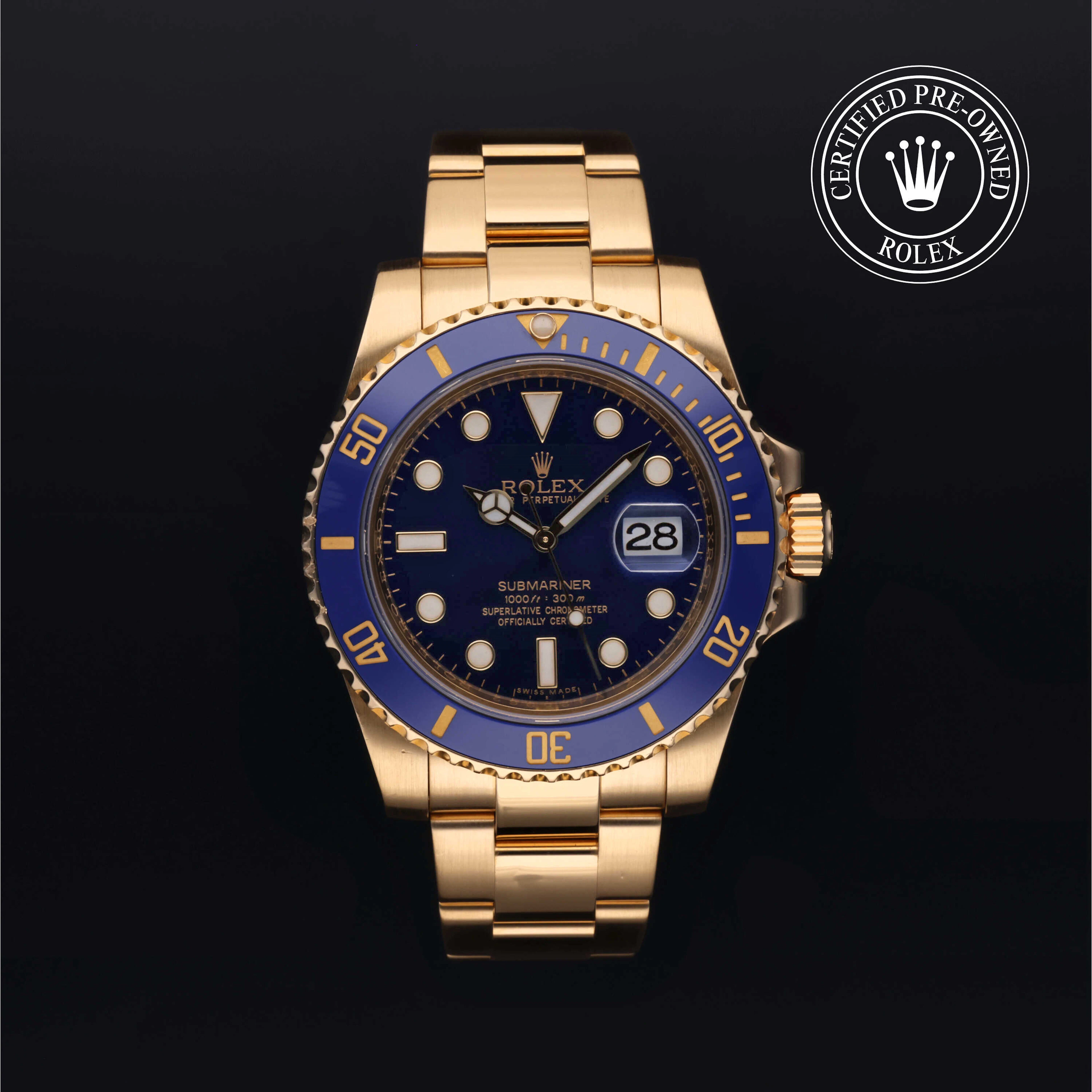 Rolex Certified Pre-Owned Submariner Submariner, 2017, Gold 18 Carat Yellow, 40 mm - image 1 of 5