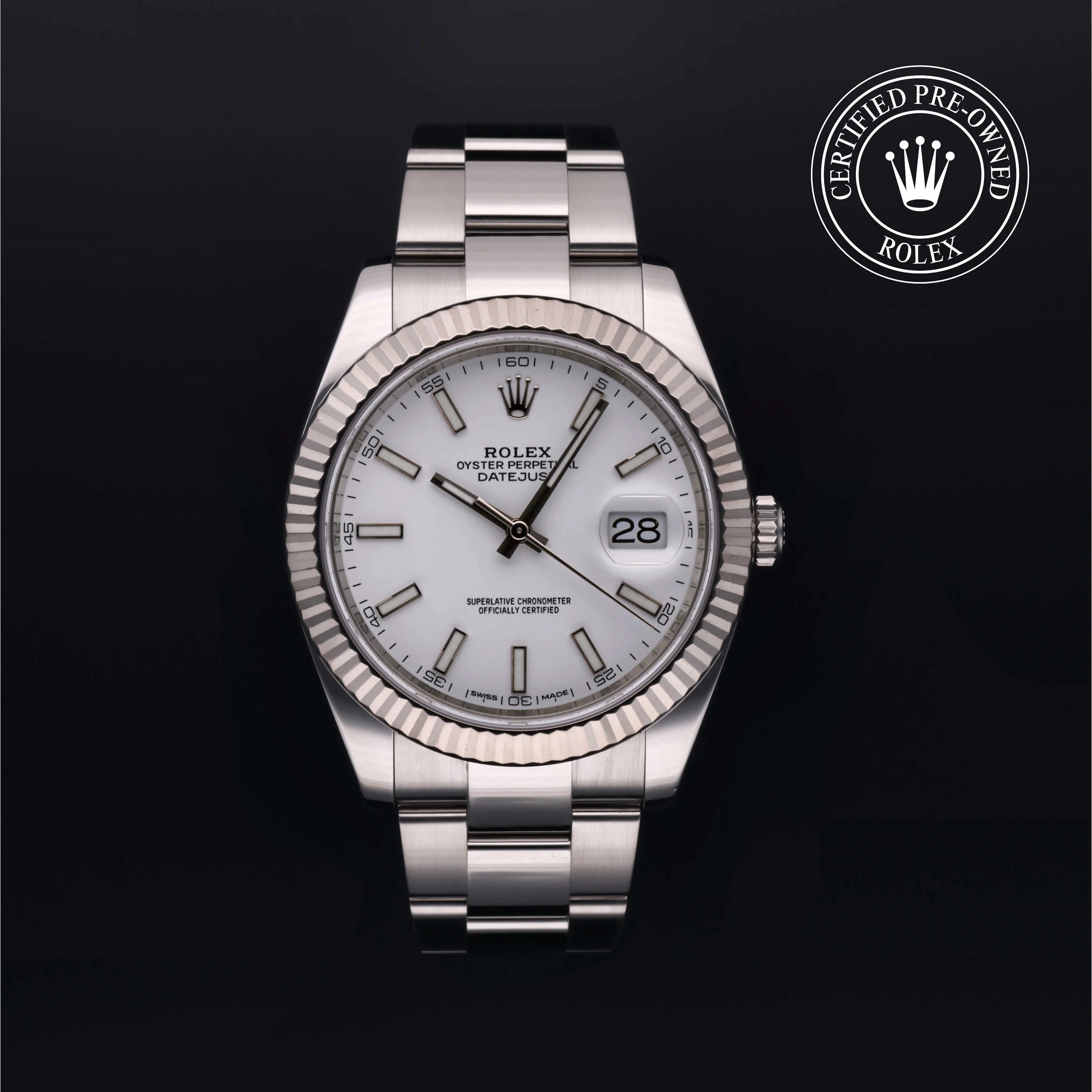 Rolex Certified Pre-Owned Datejust Datejust, 2018, Rolesor 18 Carat White, 41 mm - image 1 of 5