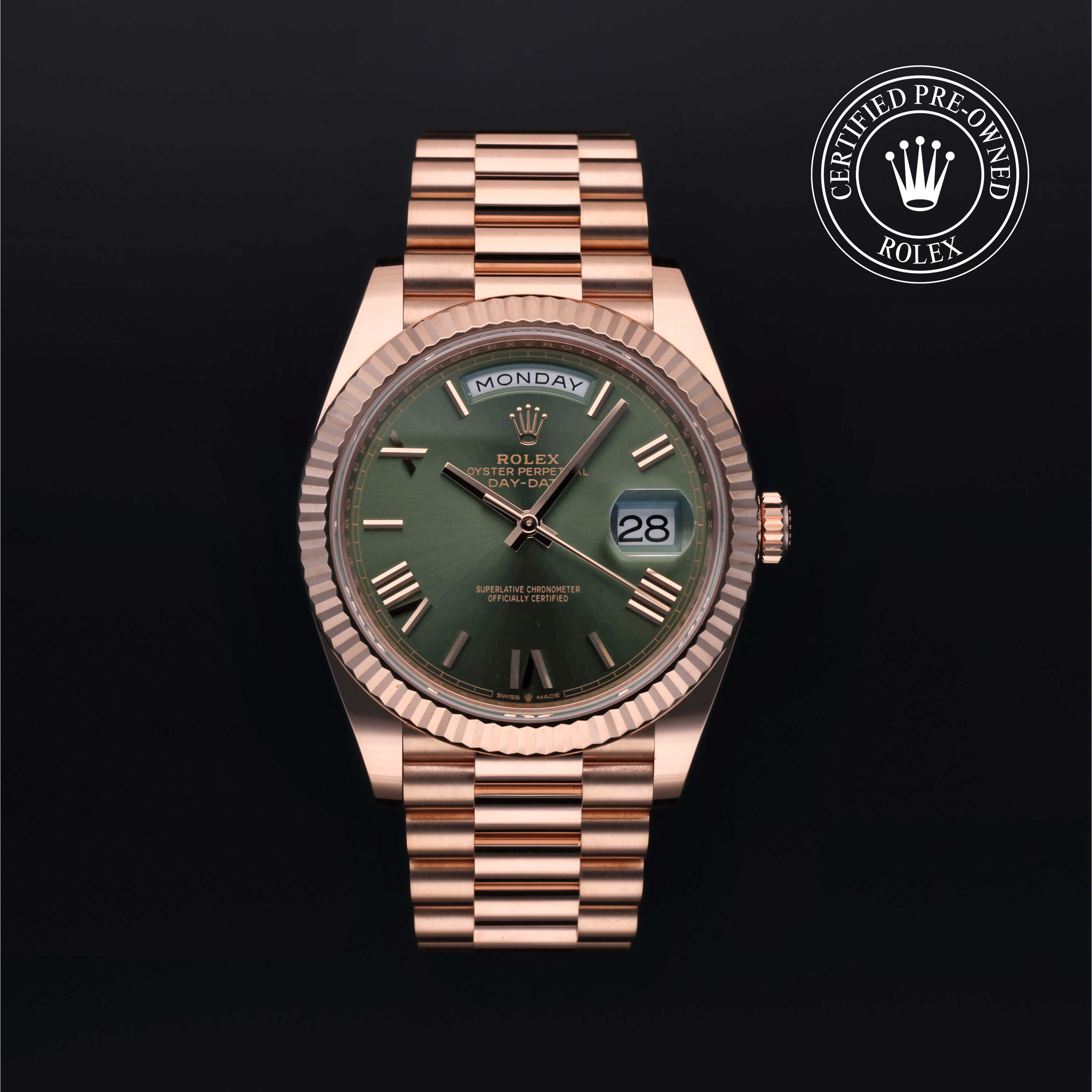 Pre-owned watches ROLEX DAY DATE 40MM RG