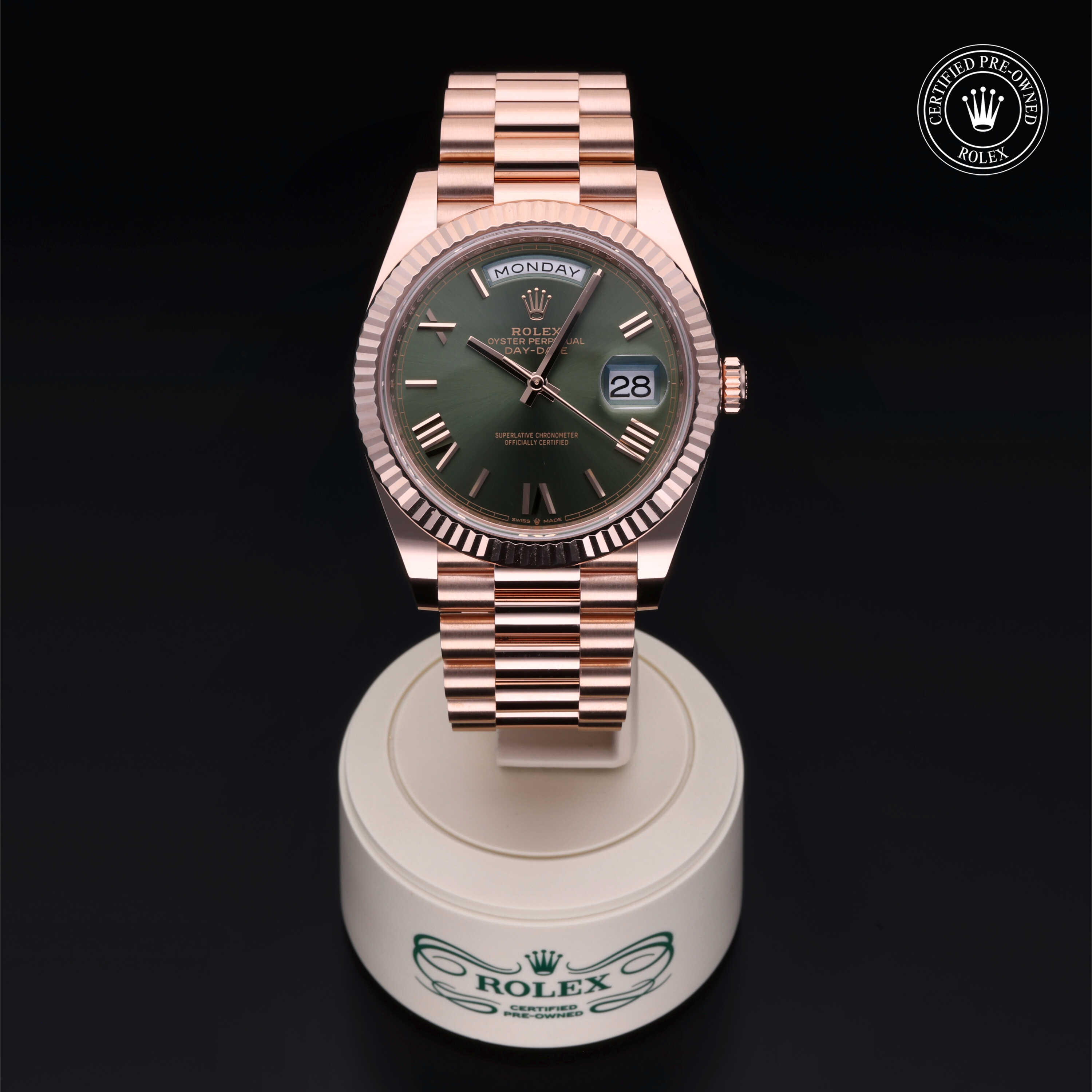 Pre-owned watches ROLEX DAY DATE 40MM RG