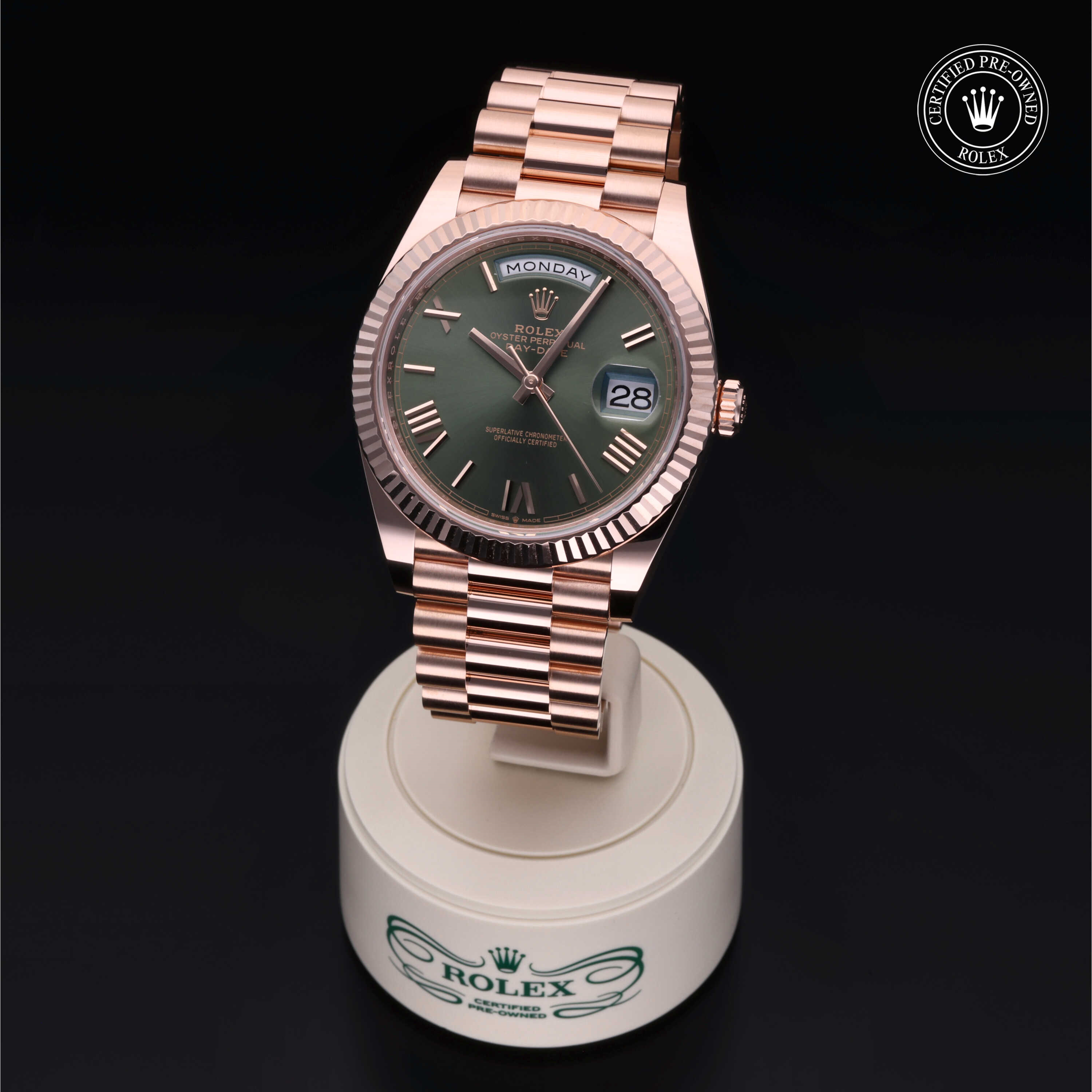 Pre-owned watches ROLEX DAY DATE 40MM RG