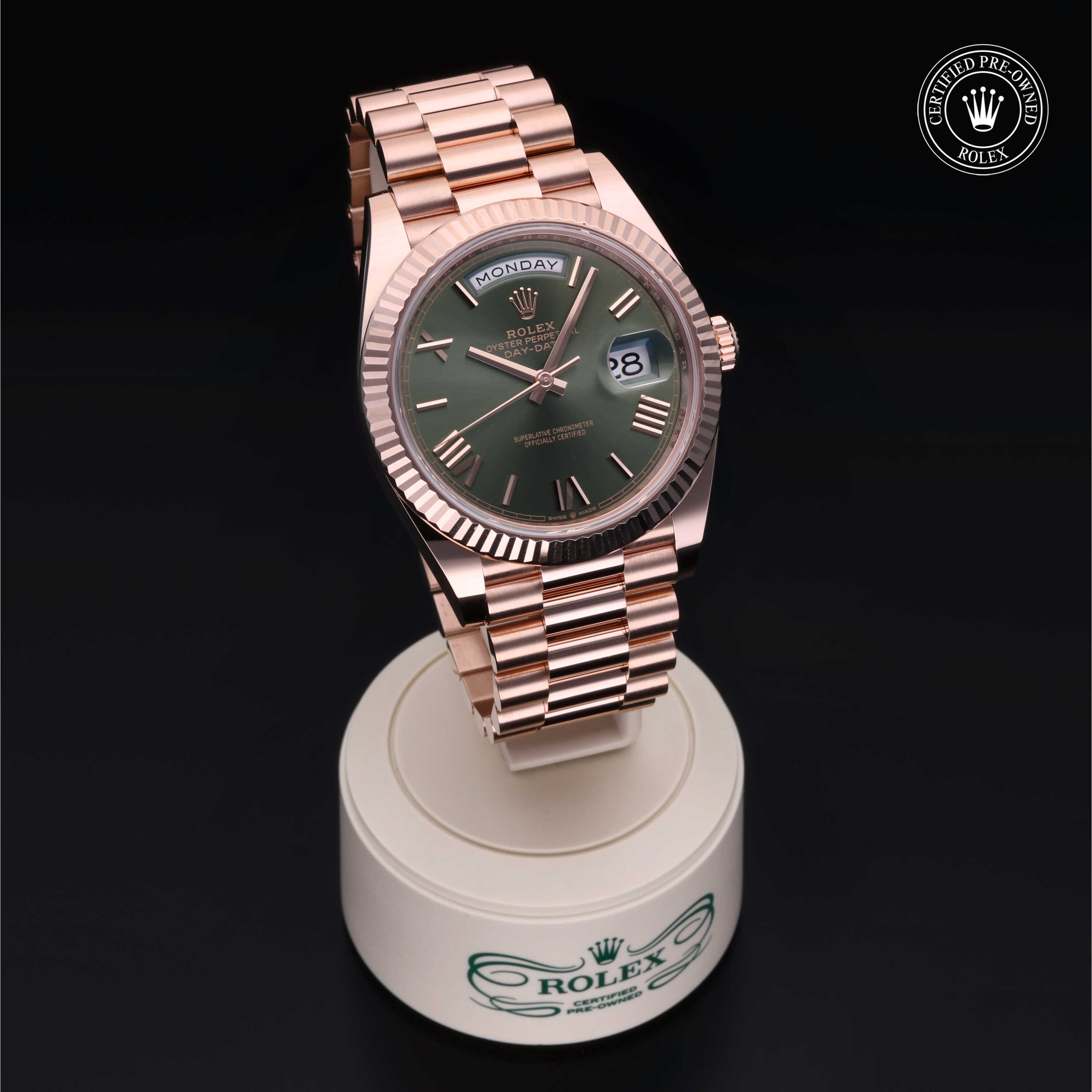 Pre-owned watches ROLEX DAY DATE 40MM RG