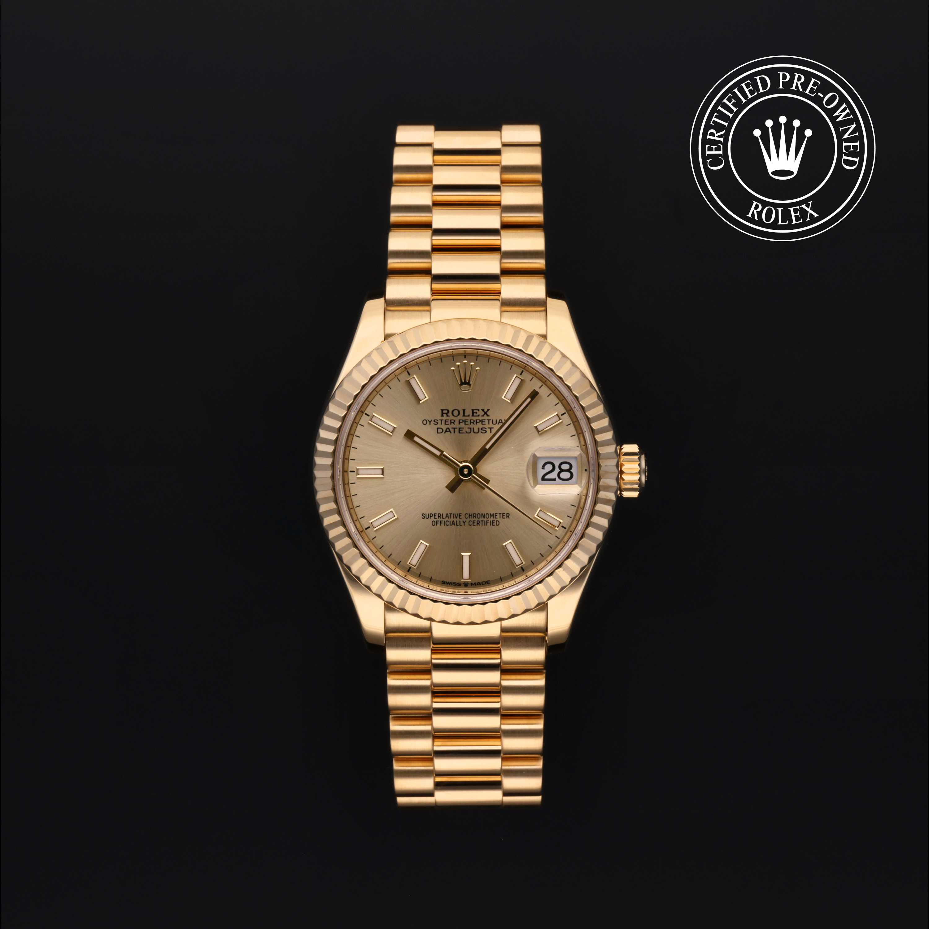 Rolex Certified Pre-Owned Datejust Datejust, 2019, Gold 18 Carat Yellow, 31 mm - image 1 of 5