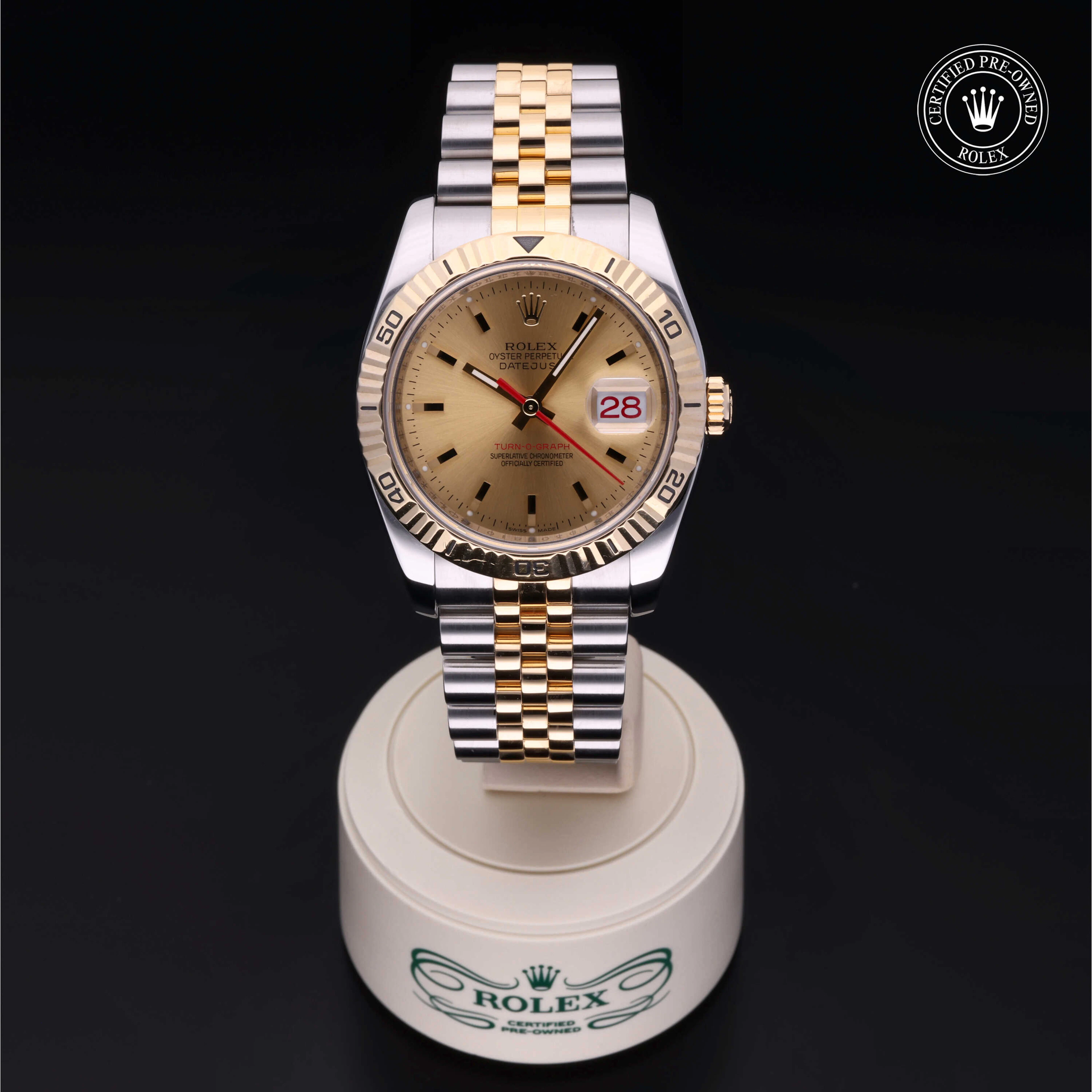 Rolex Certified Pre-Owned Datejust Turn-O-Graph Datejust, 2006, Rolesor 18 Carat Yellow, 36 mm - image 2 of 5