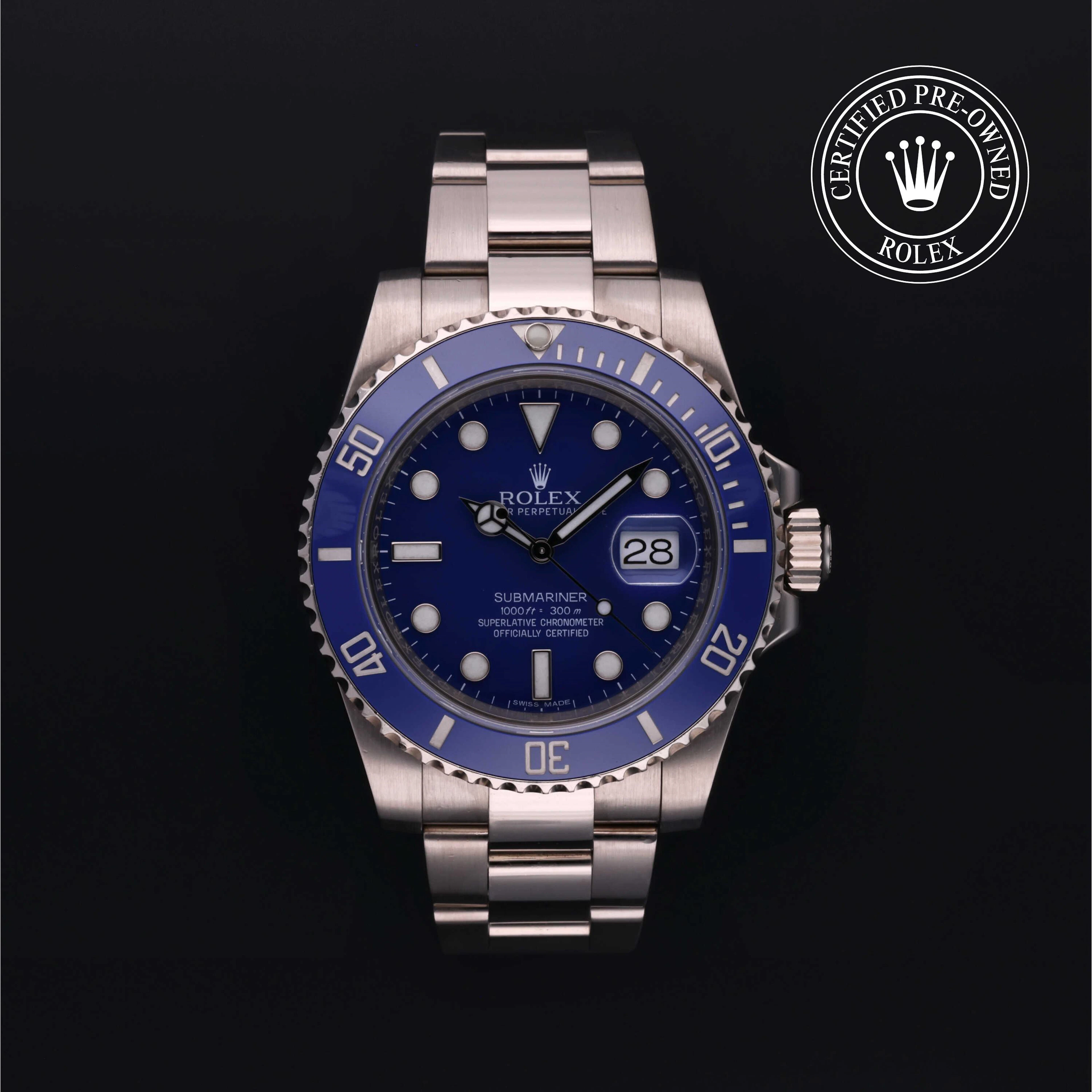 Rolex Certified Pre-Owned Submariner Submariner Date, Unknown, Gold 18 Carat White, 40 mm - image 1 of 5