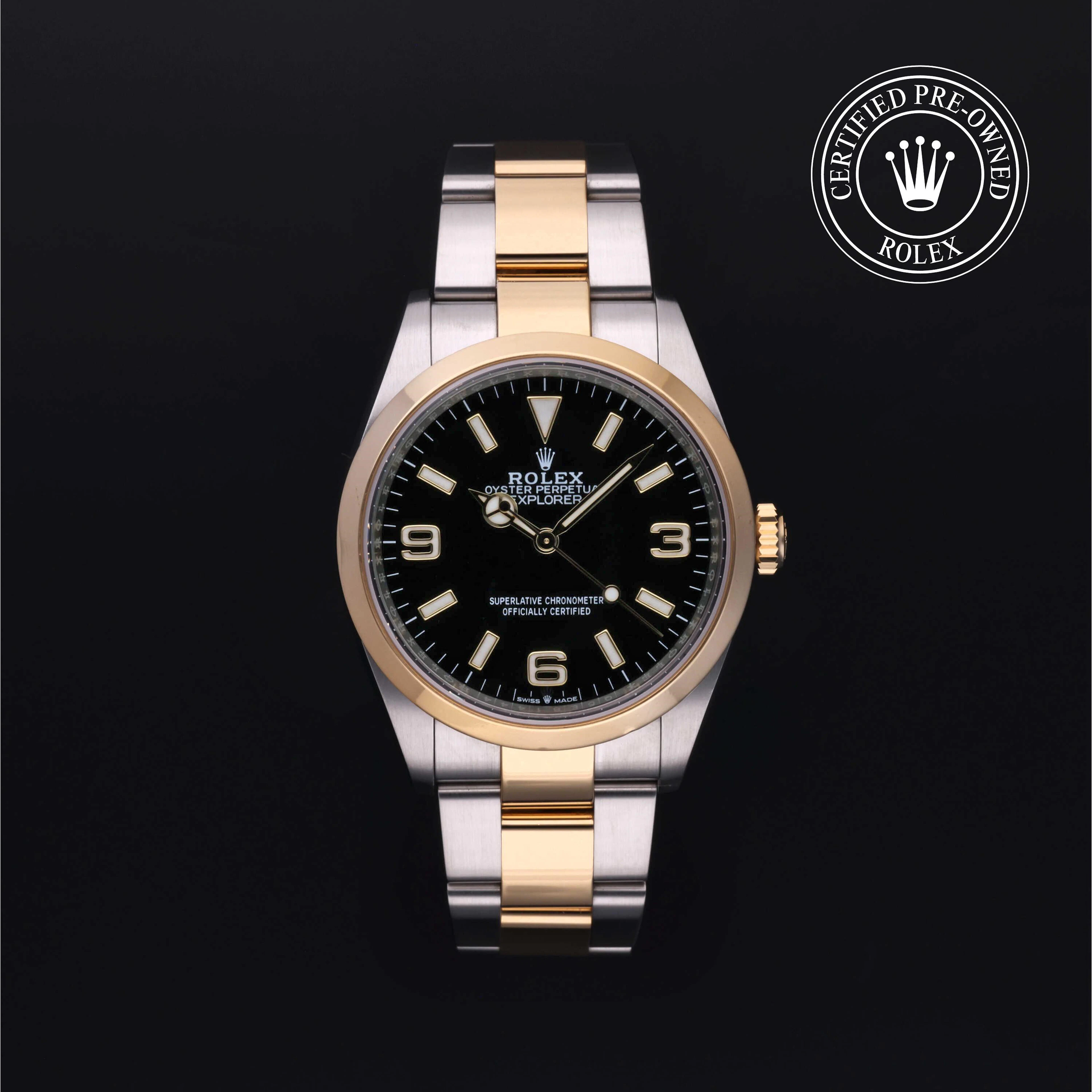 Rolex Certified Pre-Owned Explorer 124273 Explorer, 2021, Rolesor 18 Carat Yellow, 36 mm - image 1 of 5