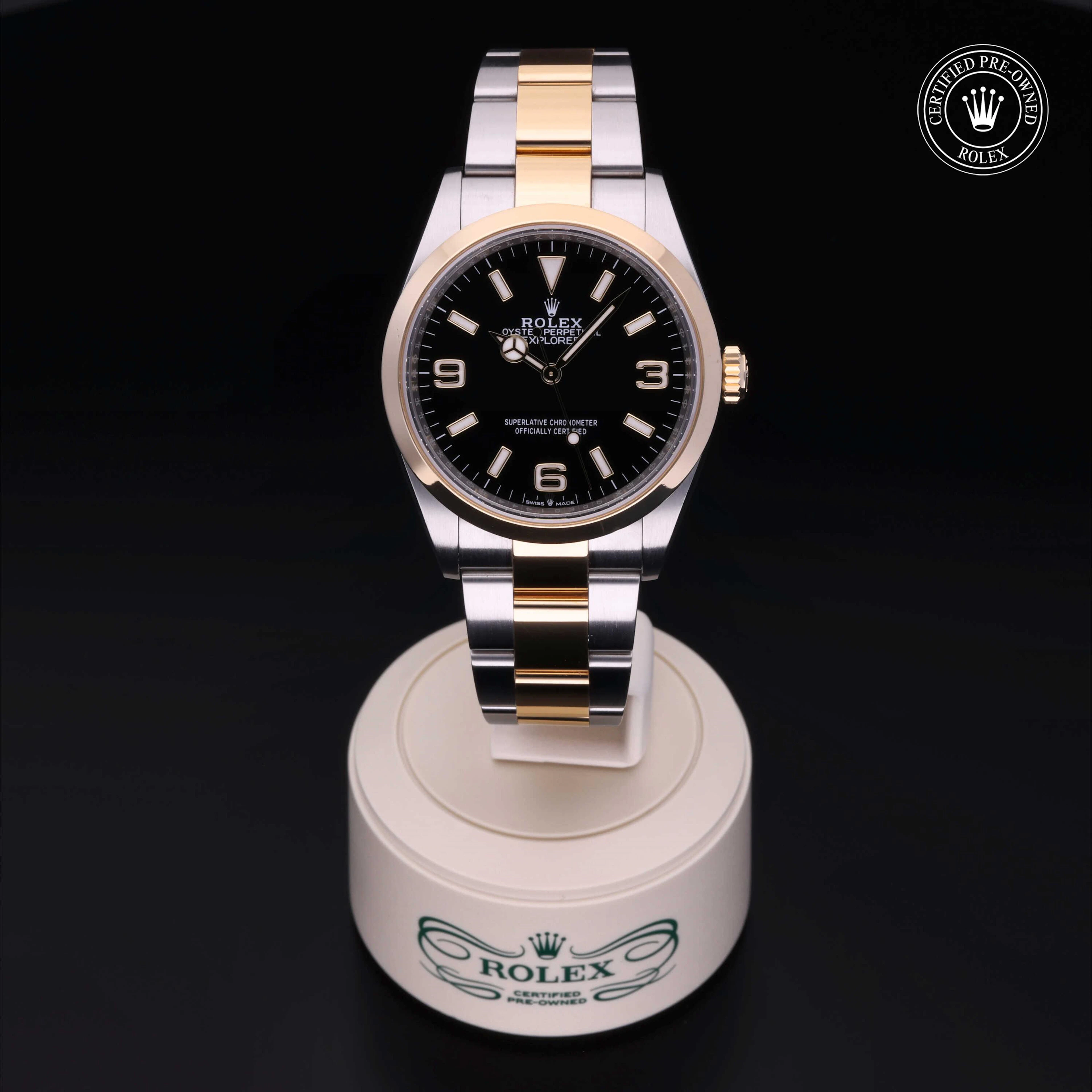 Rolex Certified Pre-Owned Explorer 124273 Explorer, 2021, Rolesor 18 Carat Yellow, 36 mm - image 2 of 5