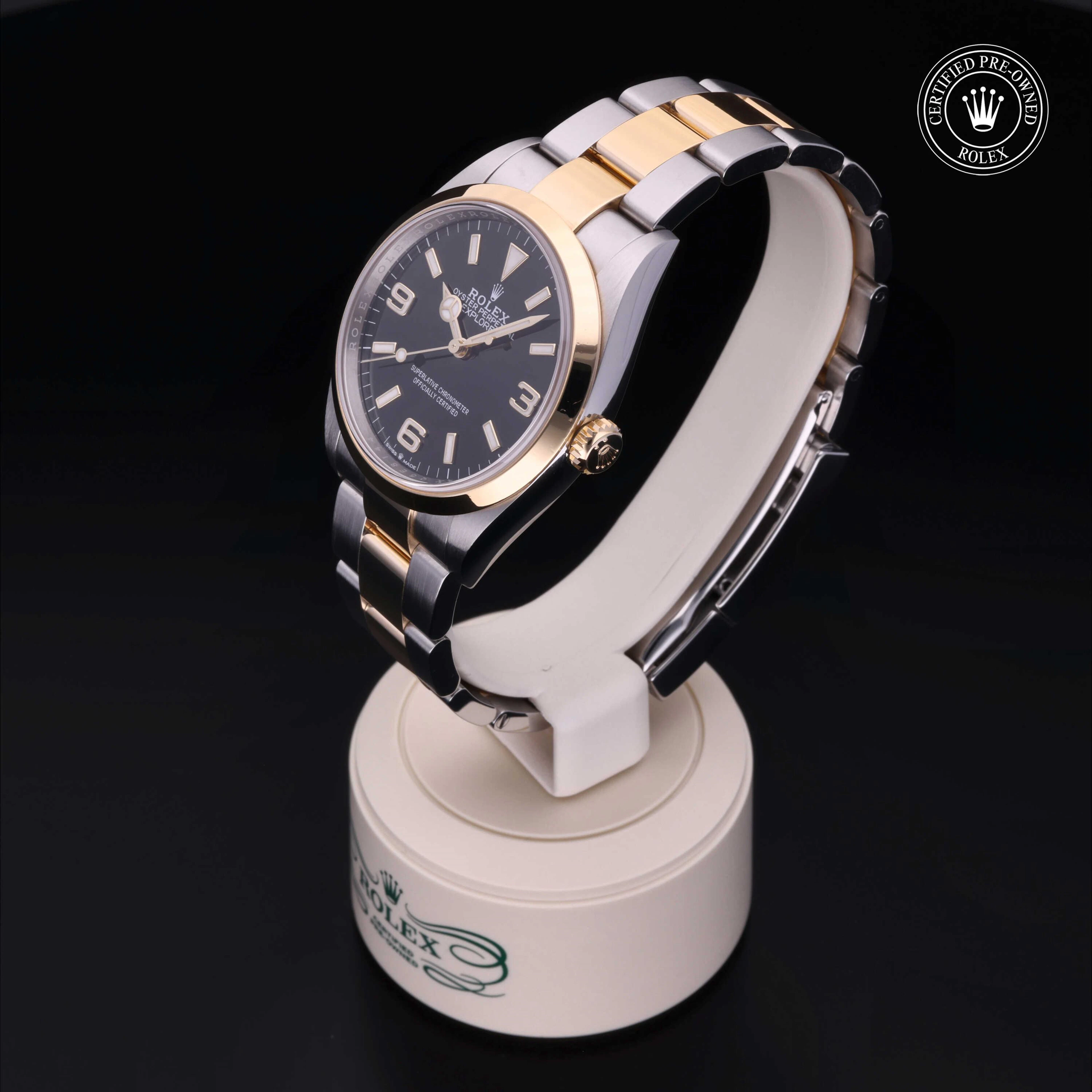 Rolex Certified Pre-Owned Explorer 124273 Explorer, 2021, Rolesor 18 Carat Yellow, 36 mm - image 3 of 5