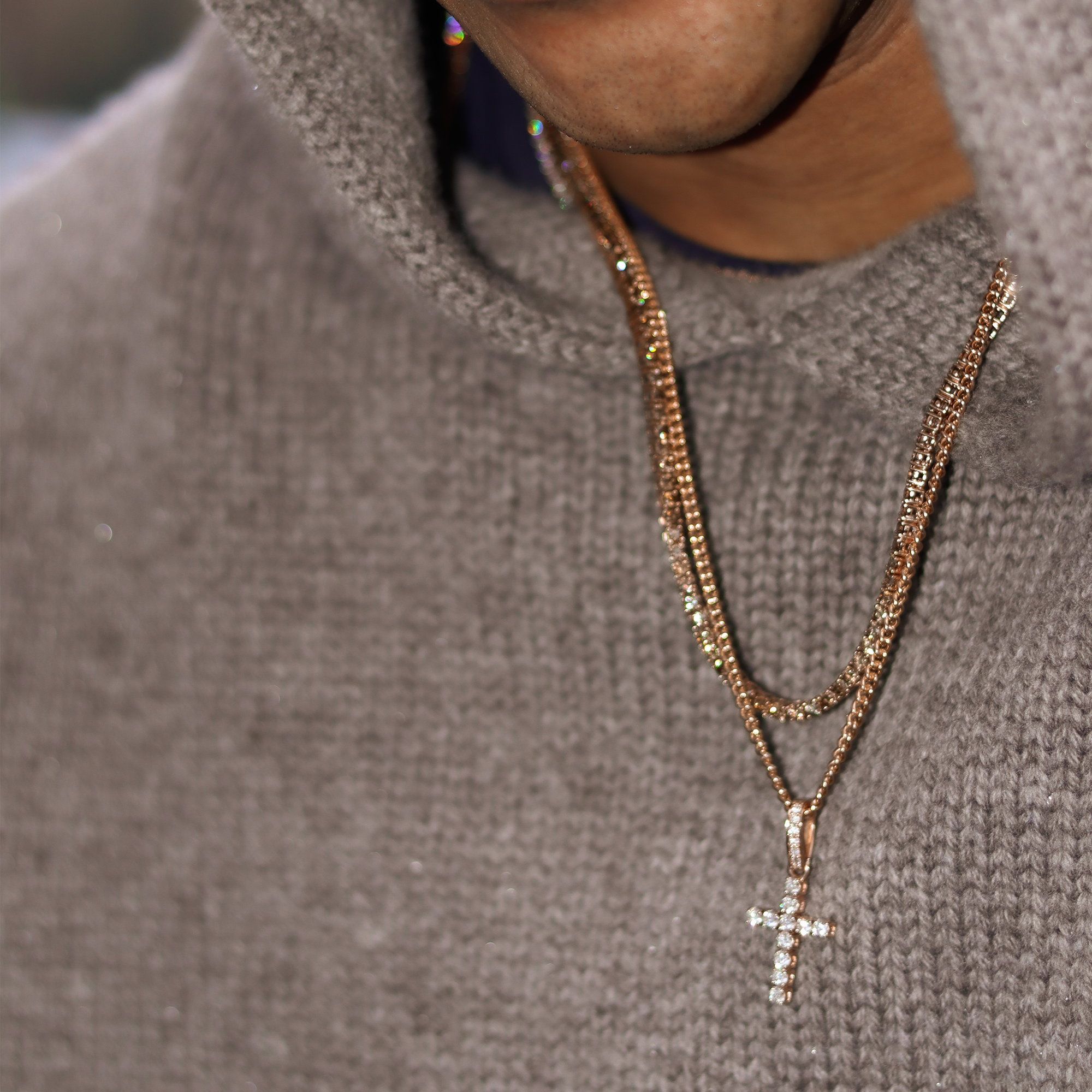 TROPHY BY GASSAN Pendant Timeless Diamond Cross