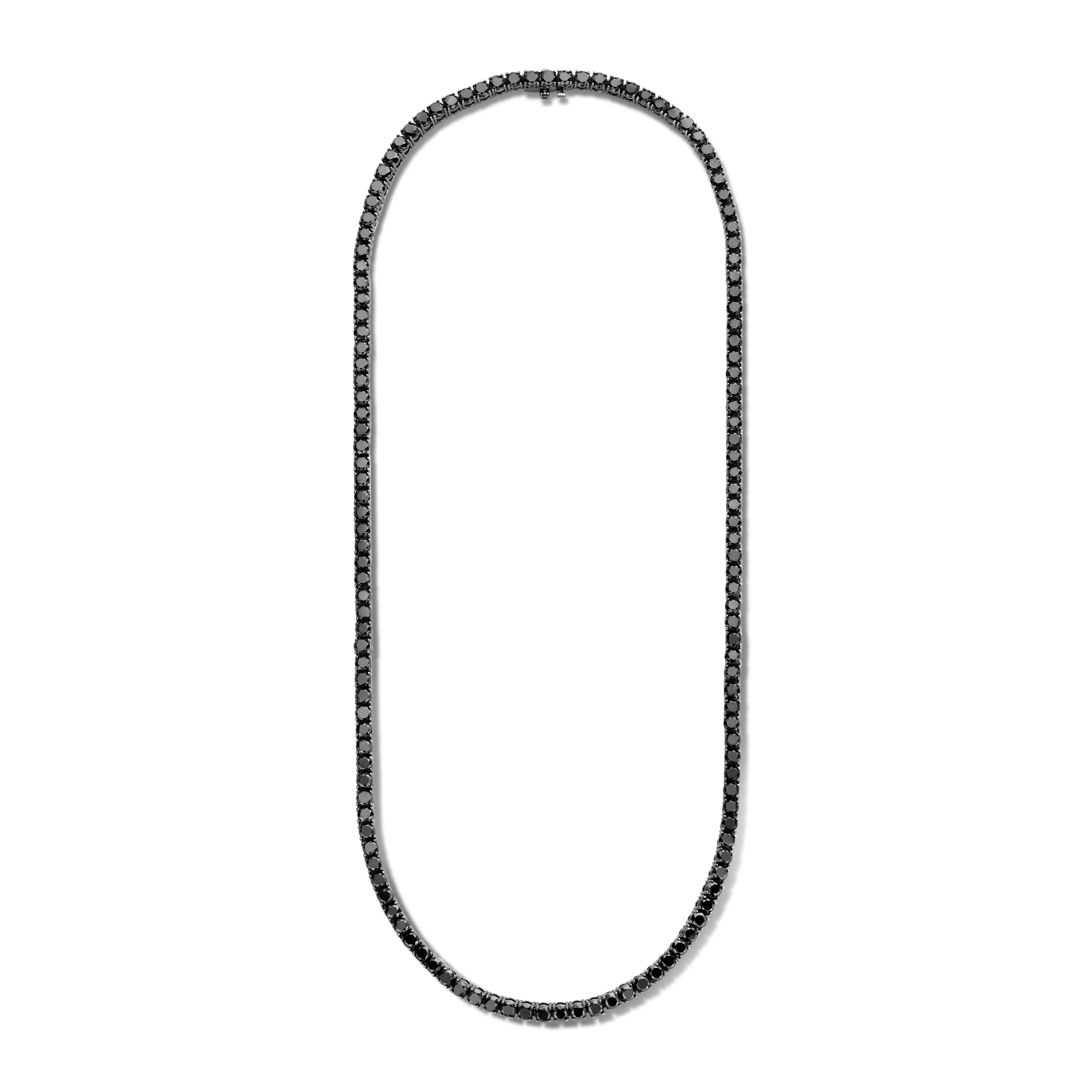 TROPHY BY GASSAN Collier Timeless Black Coated Black Diamond