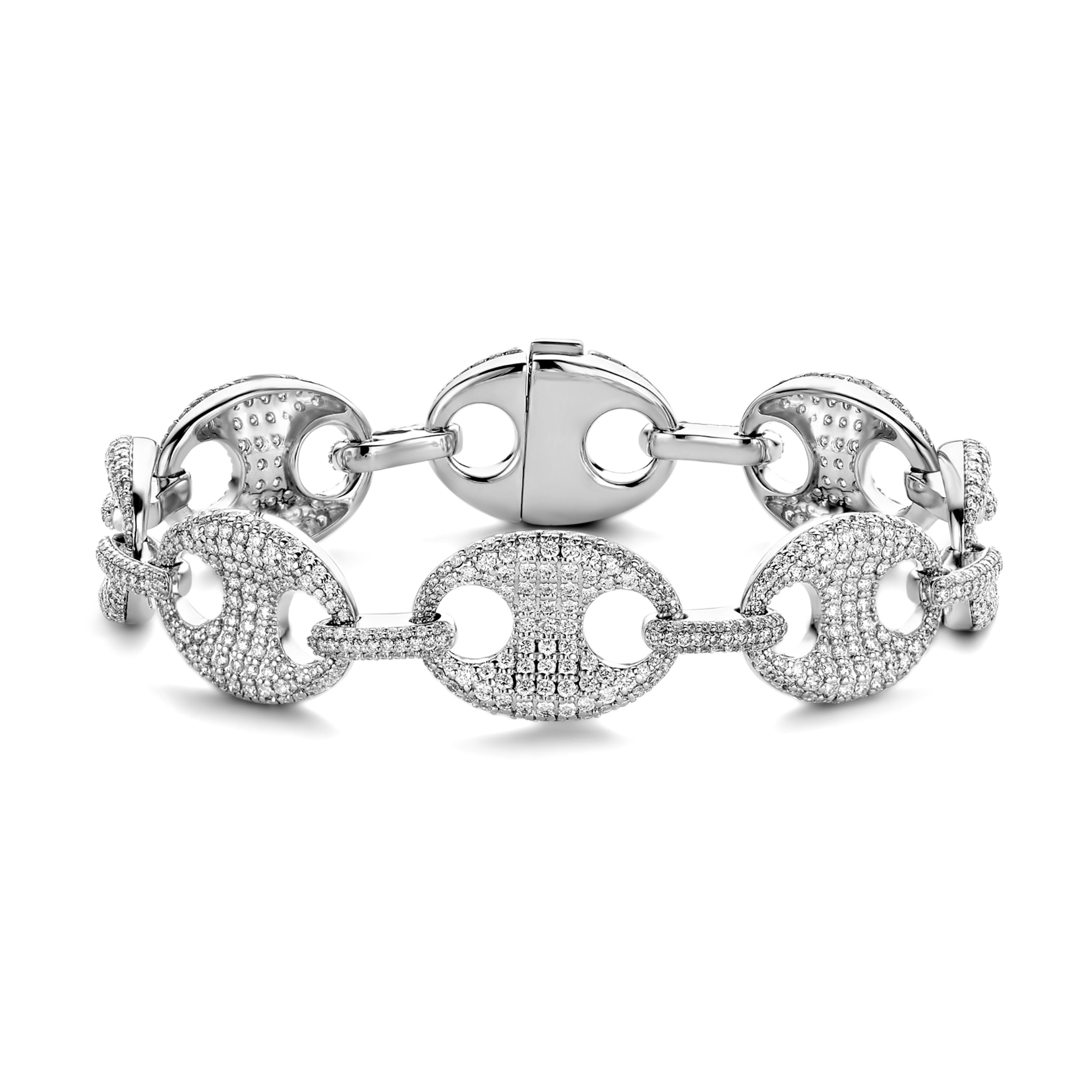 TROPHY BY GASSAN Bracelet Timeless Diamond Mariner Link