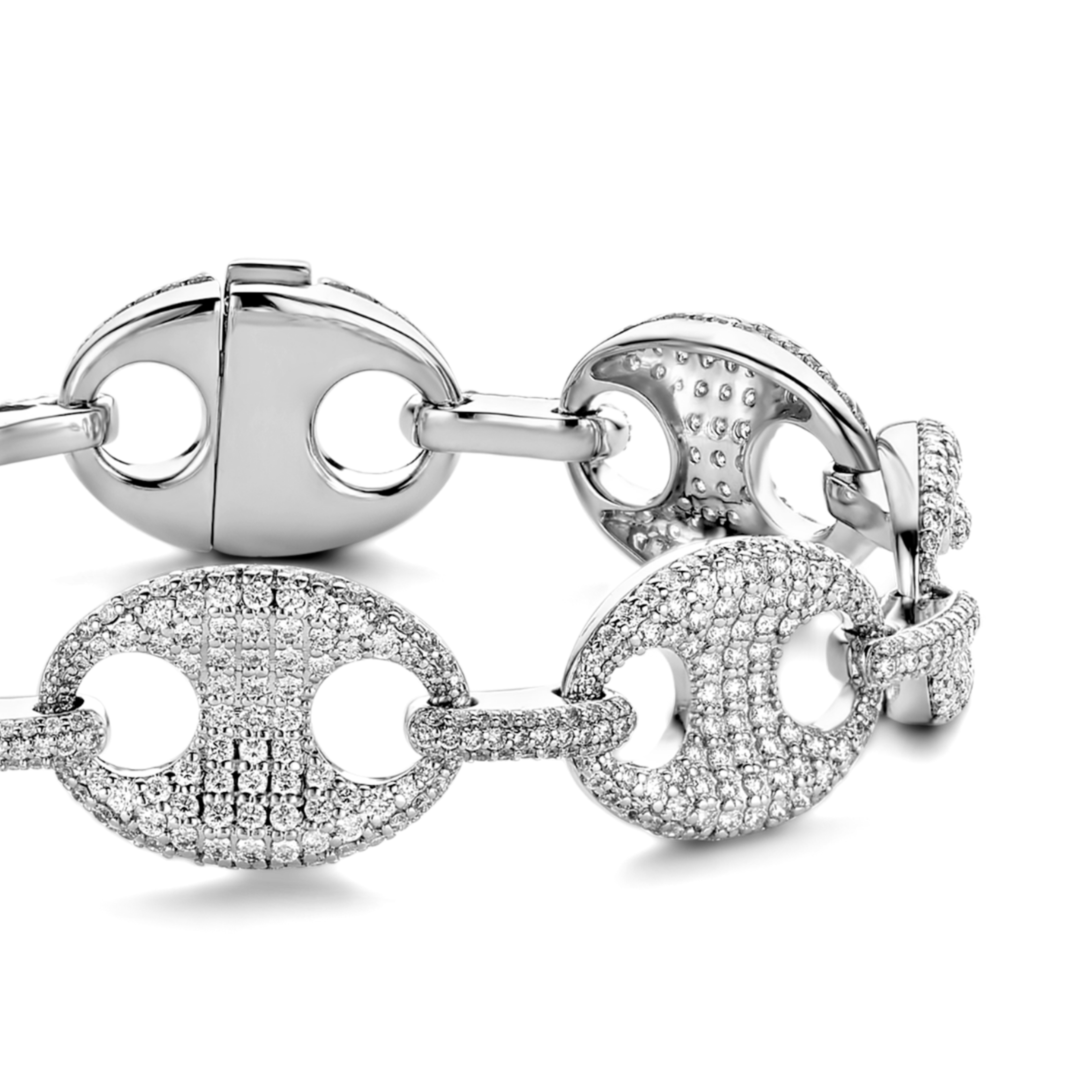 TROPHY BY GASSAN Bracelet Timeless Diamond Mariner Link