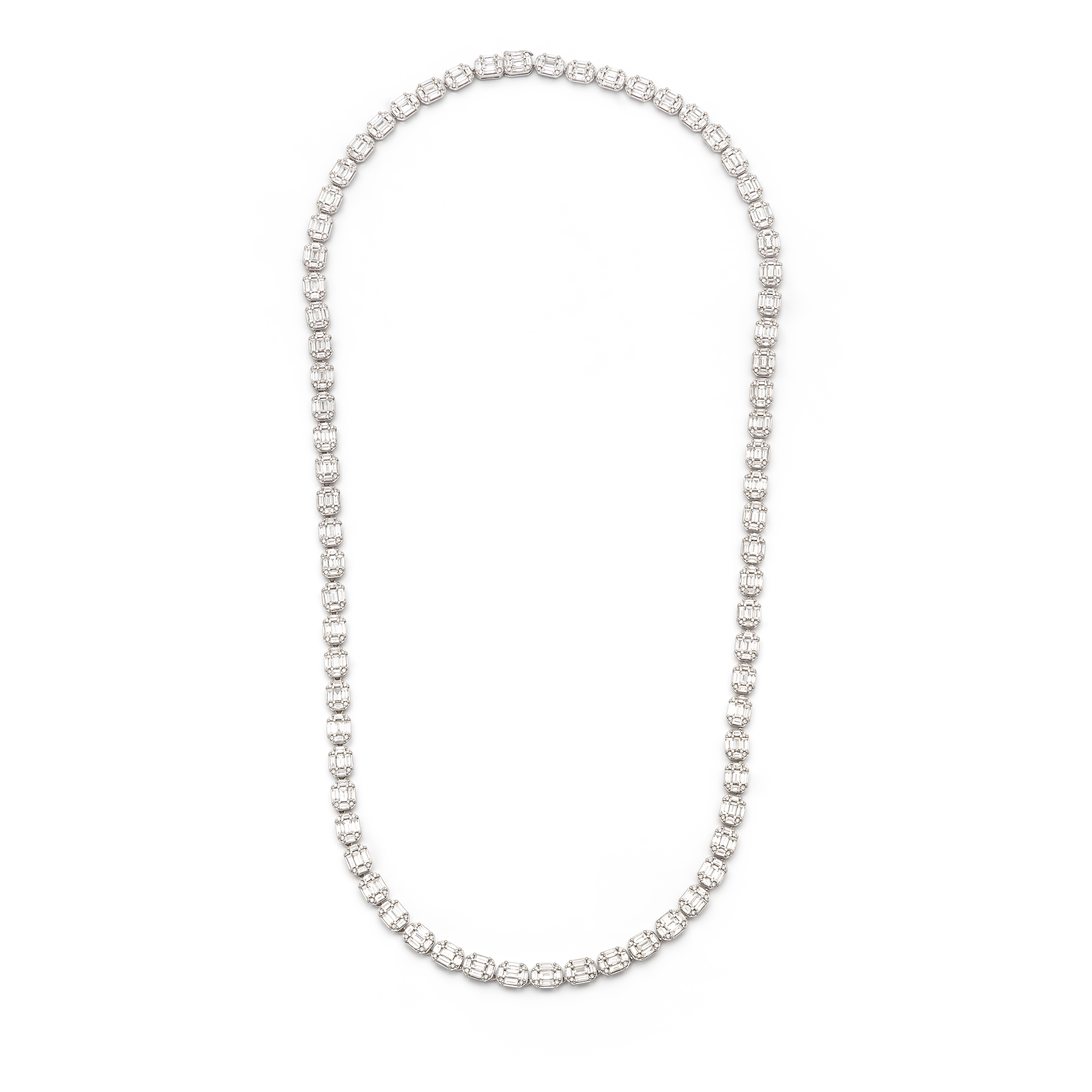 TROPHY BY GASSAN Necklace Diamond Shape Baguette