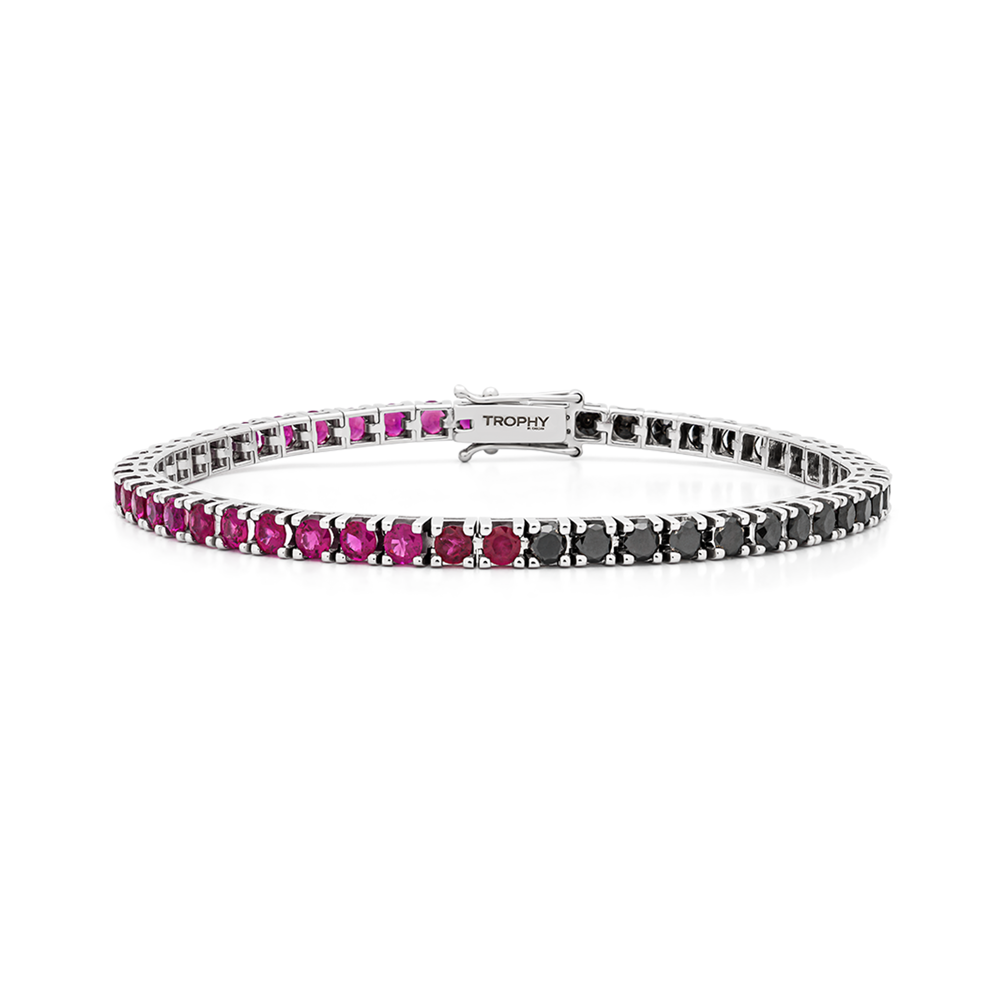 TROPHY BY GASSAN Armband Timeless Double Colored Pink/Black Diamond