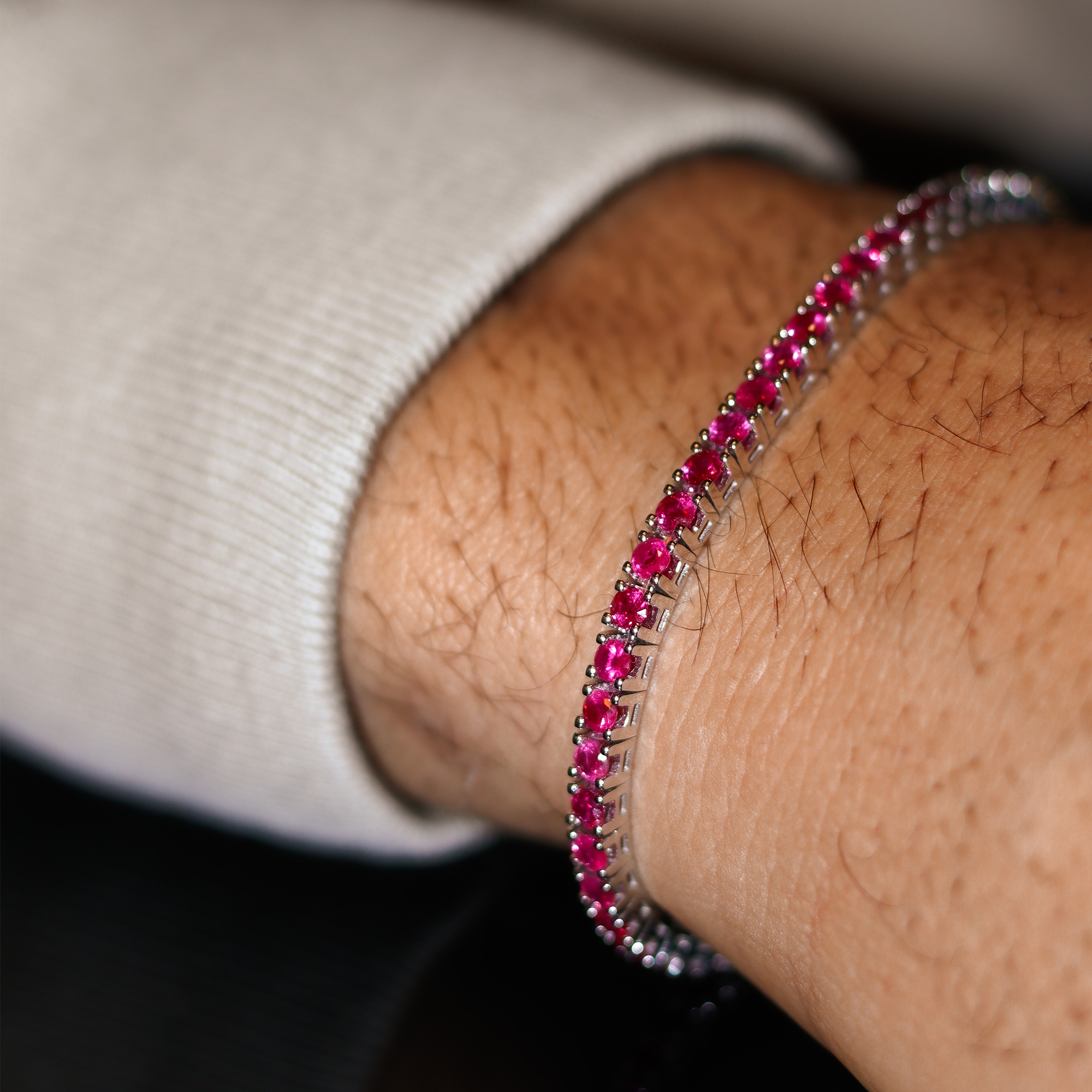 TROPHY BY GASSAN Armband Timeless Double Colored Pink/Black Diamond