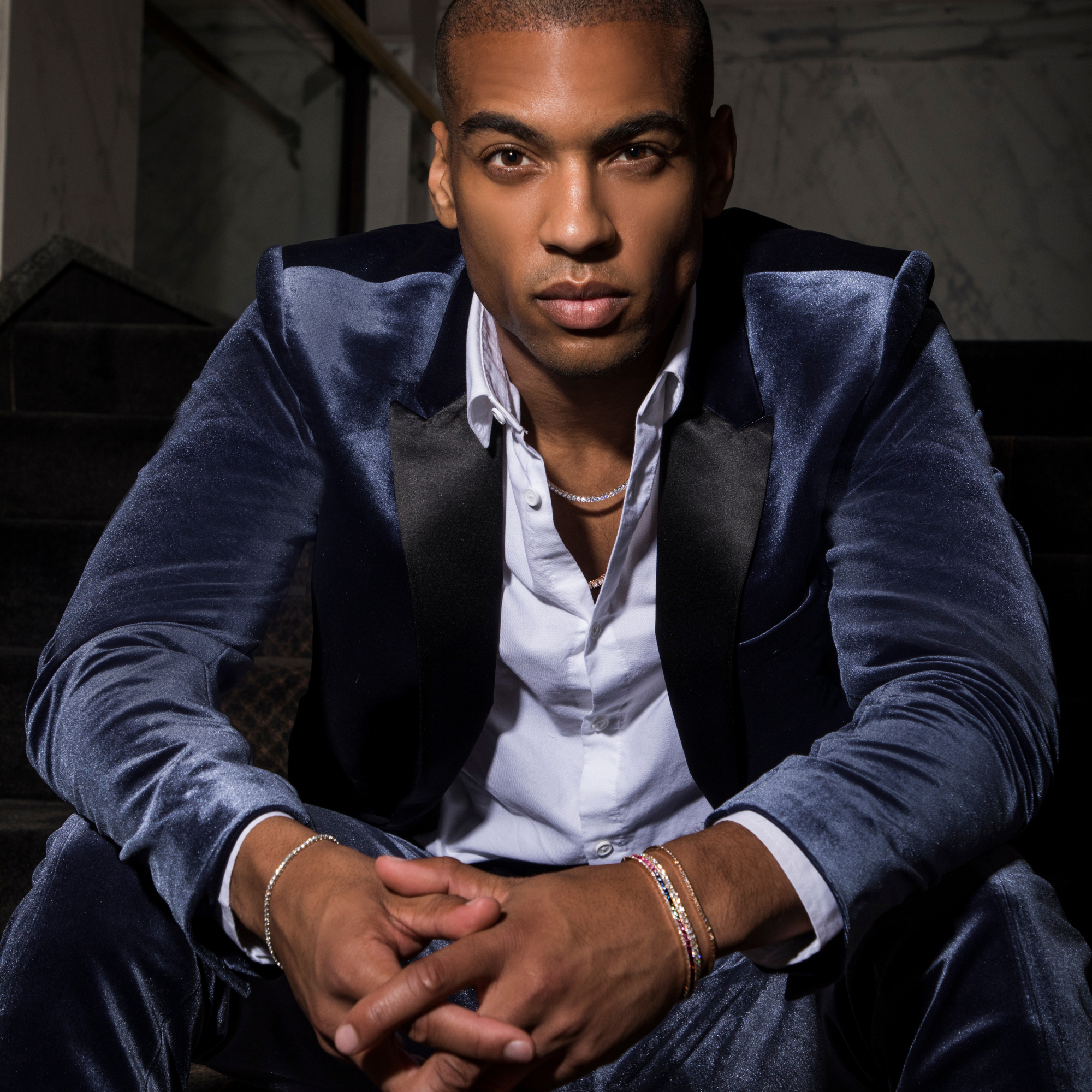 TROPHY BY GASSAN Armband Gemstone Sapphire Rainbow Diamond