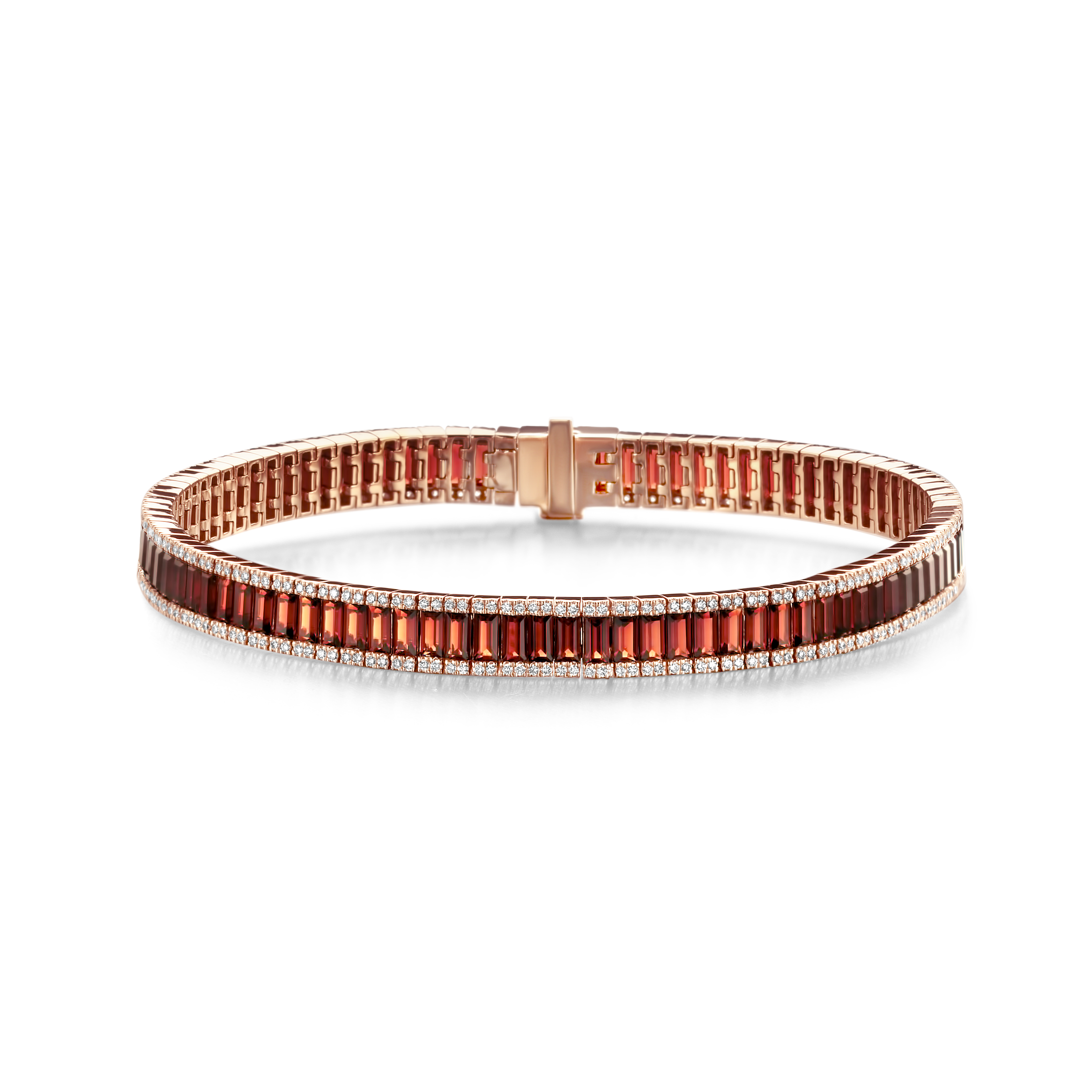 TROPHY BY GASSAN Armband Gemstone Red & Garnet Diamond