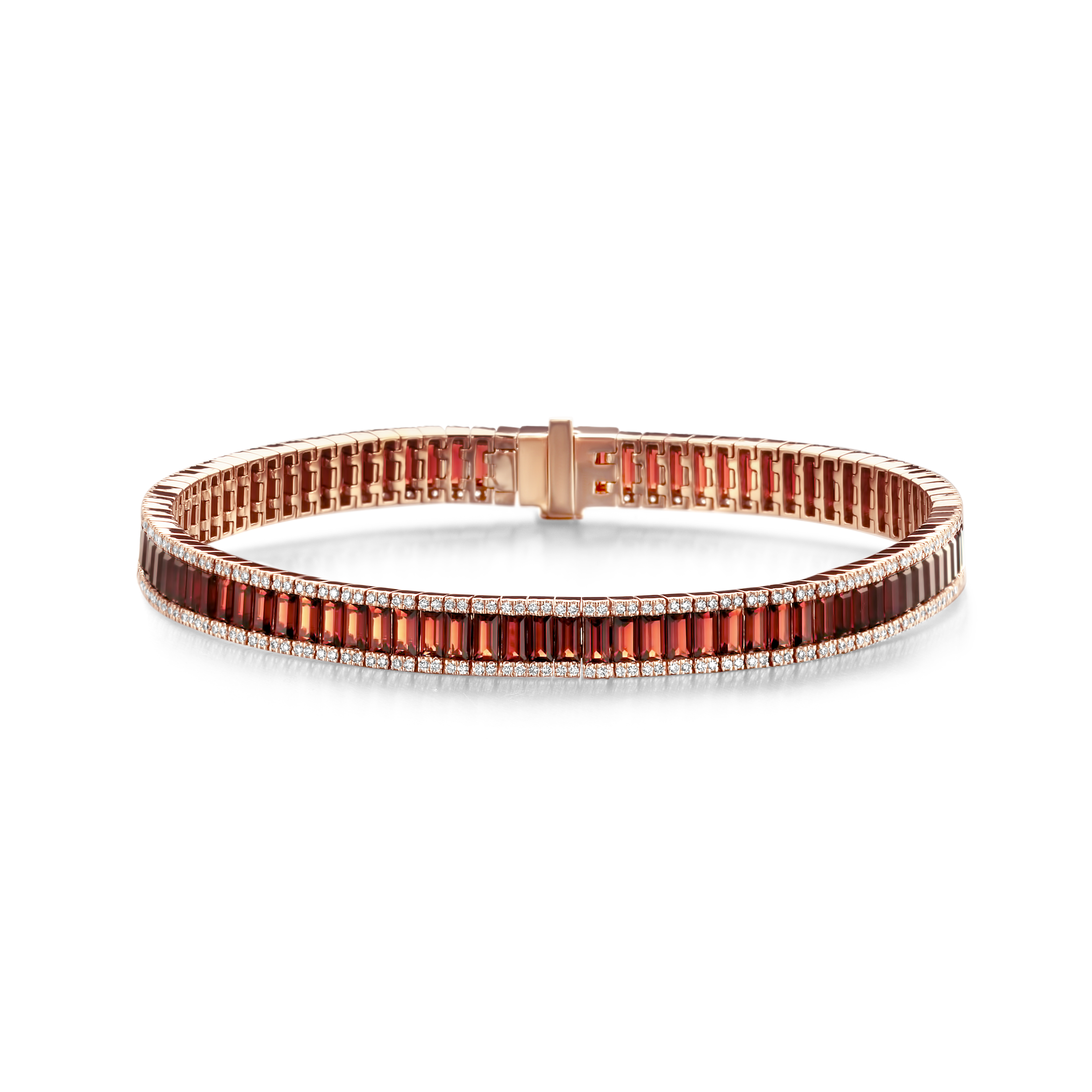 TROPHY BY GASSAN Armband Gemstone Red & Garnet Diamond