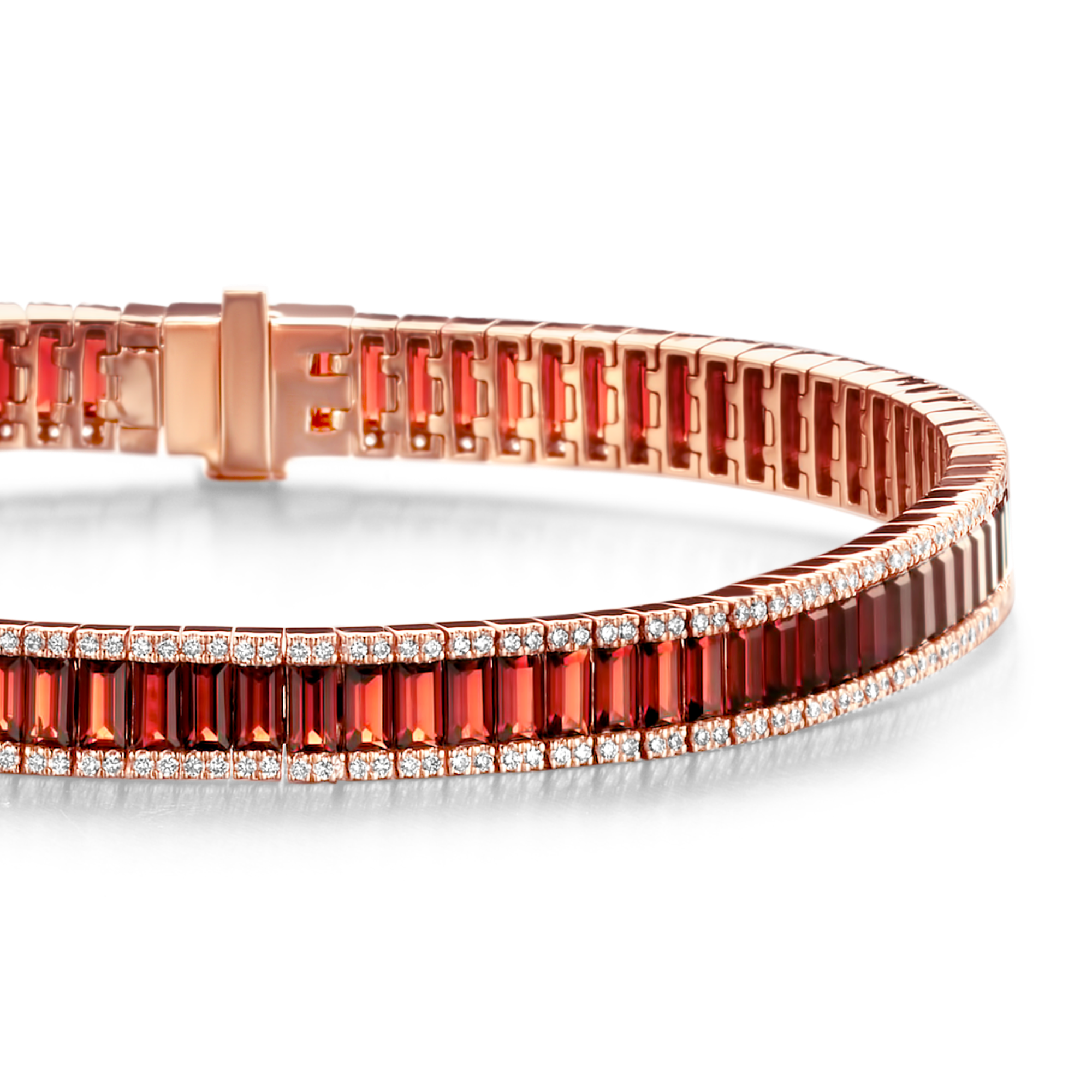 TROPHY BY GASSAN Armband Gemstone Red & Garnet Diamond