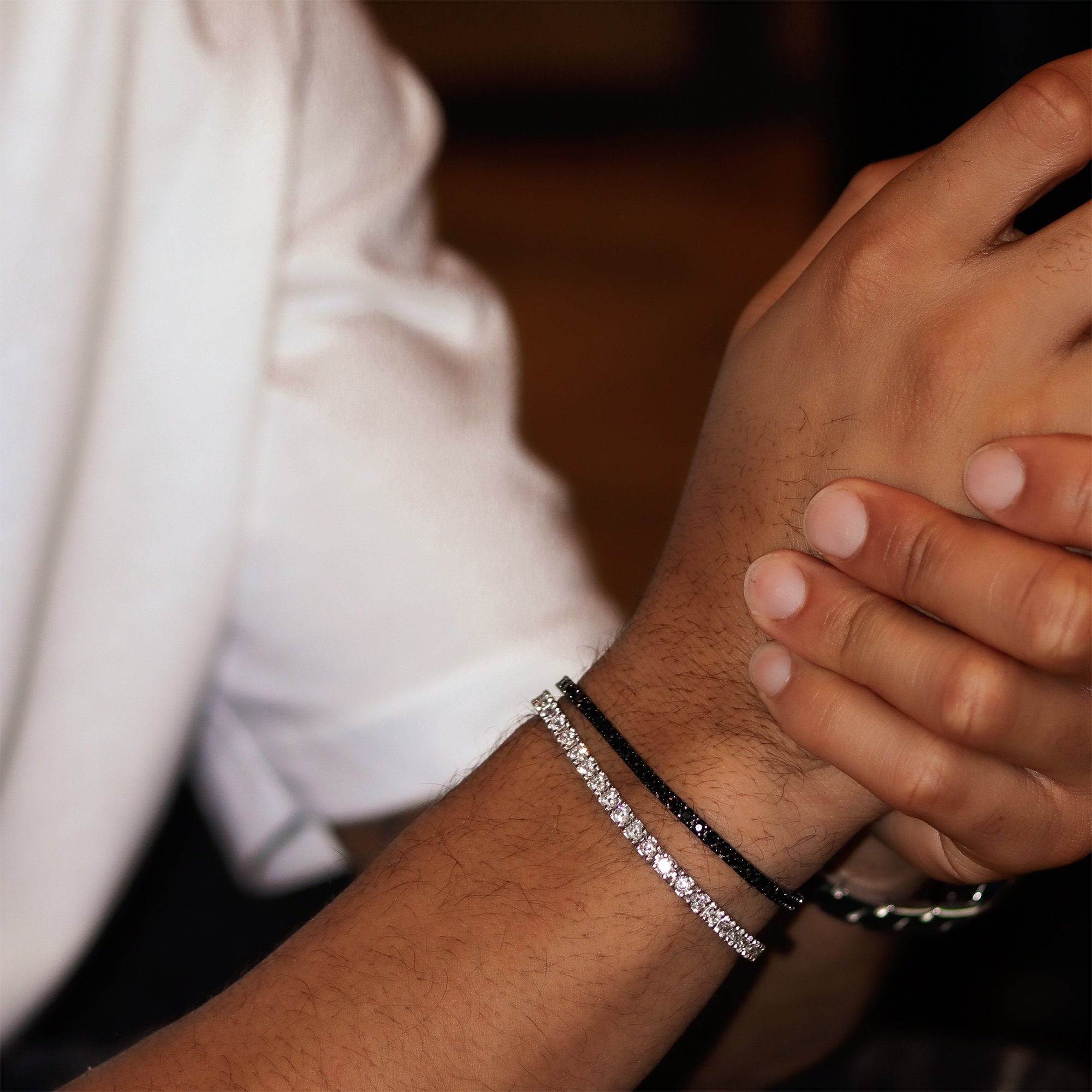 TROPHY BY GASSAN Armband Timeless Black Coated Black Diamond