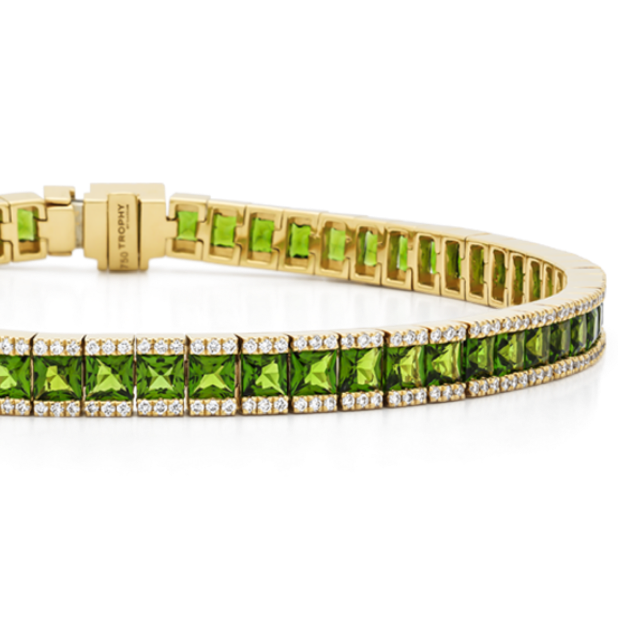 TROPHY BY GASSAN Bracelet Gemstone Diamond & Diopside