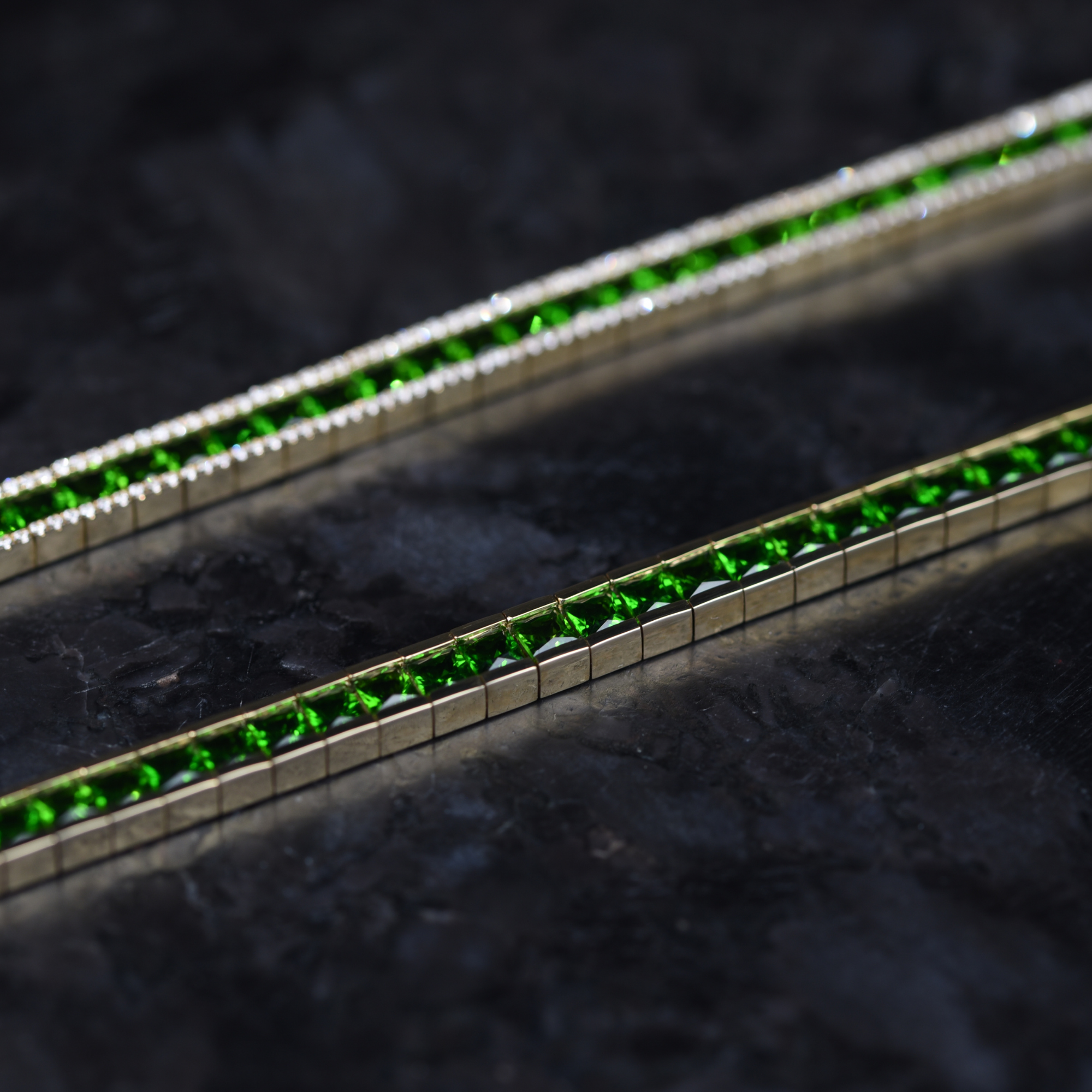 TROPHY BY GASSAN Bracelet Gemstone Diamond & Diopside