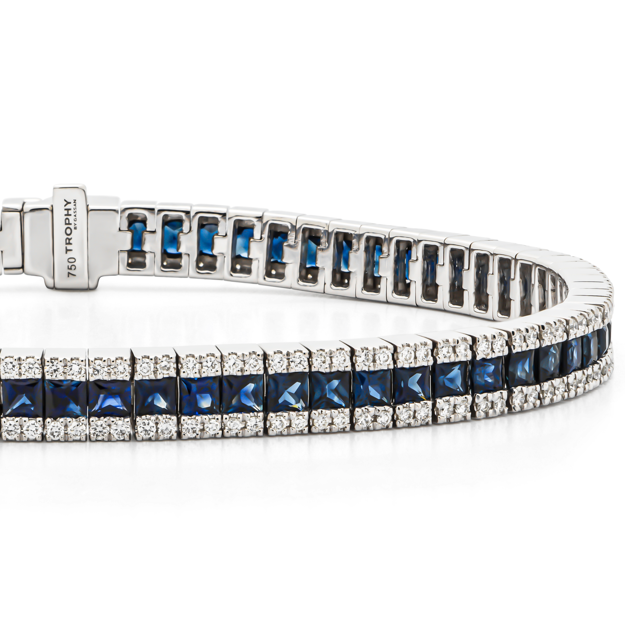 TROPHY BY GASSAN Armband Gemstone Diamond & Sapphire