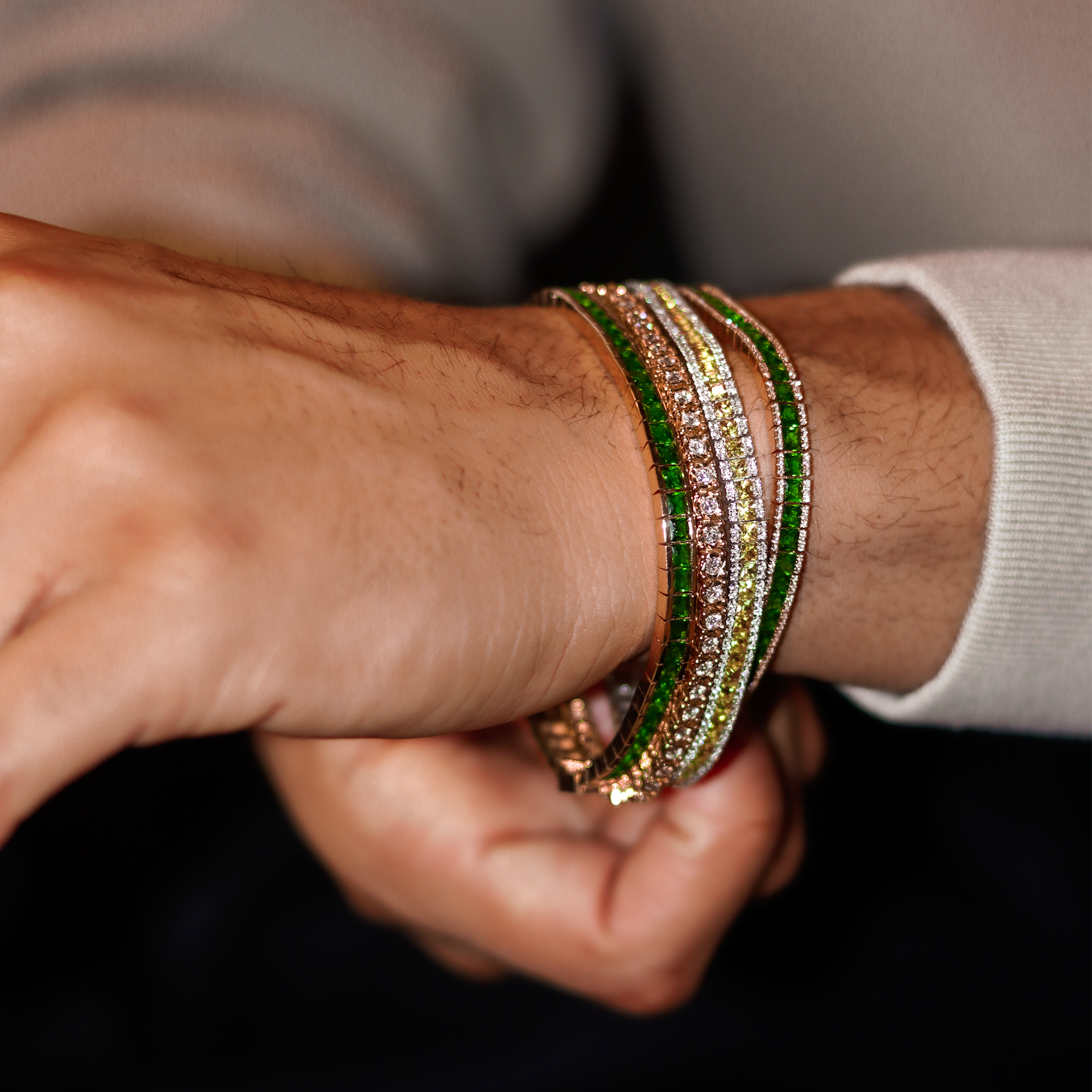 TROPHY BY GASSAN Armband Gemstone Diamond & Sapphire