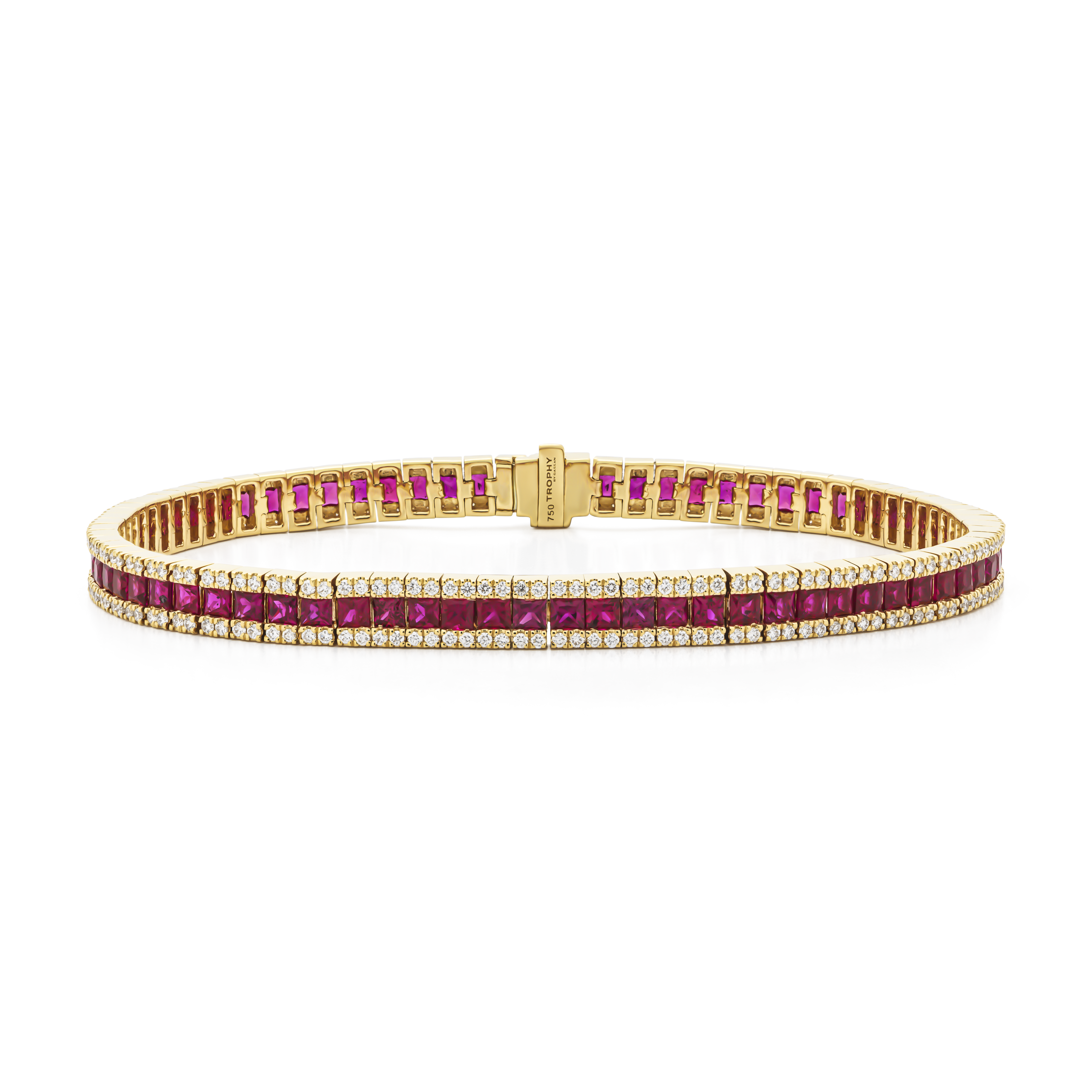 TROPHY BY GASSAN Armband Gemstone Diamond & Ruby