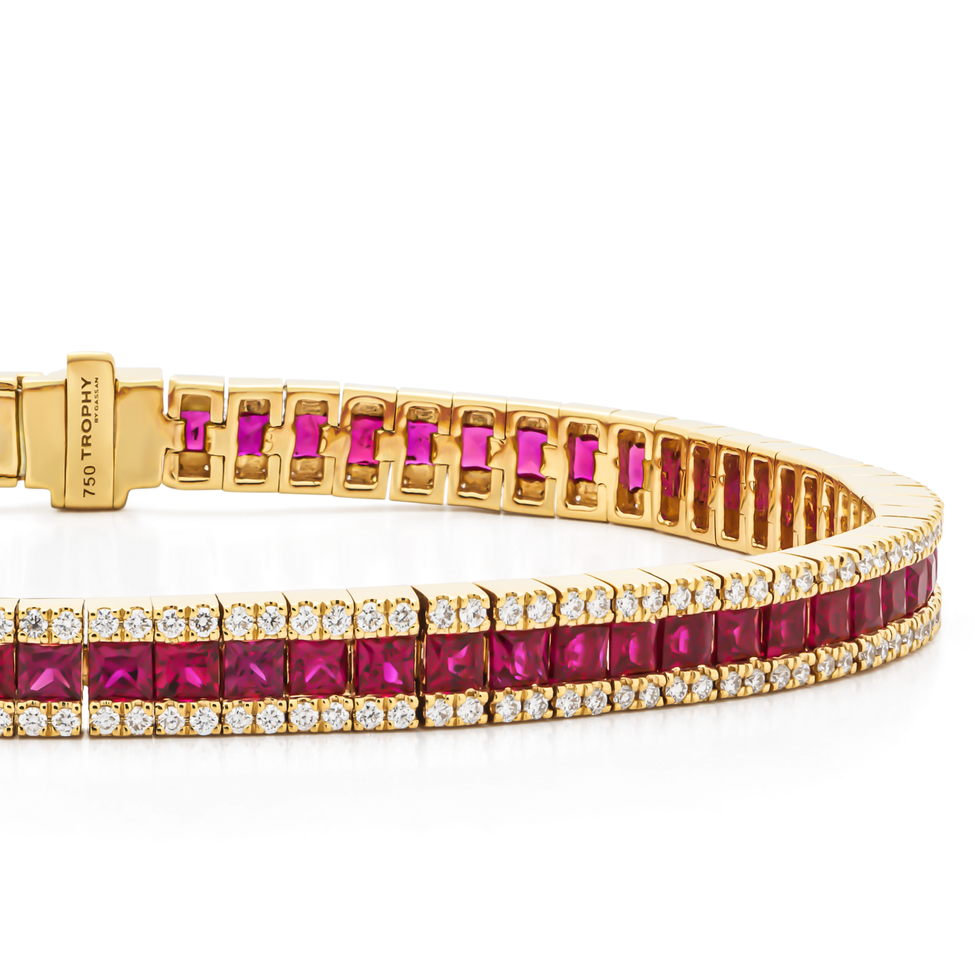 TROPHY BY GASSAN Armband Gemstone Diamond & Ruby