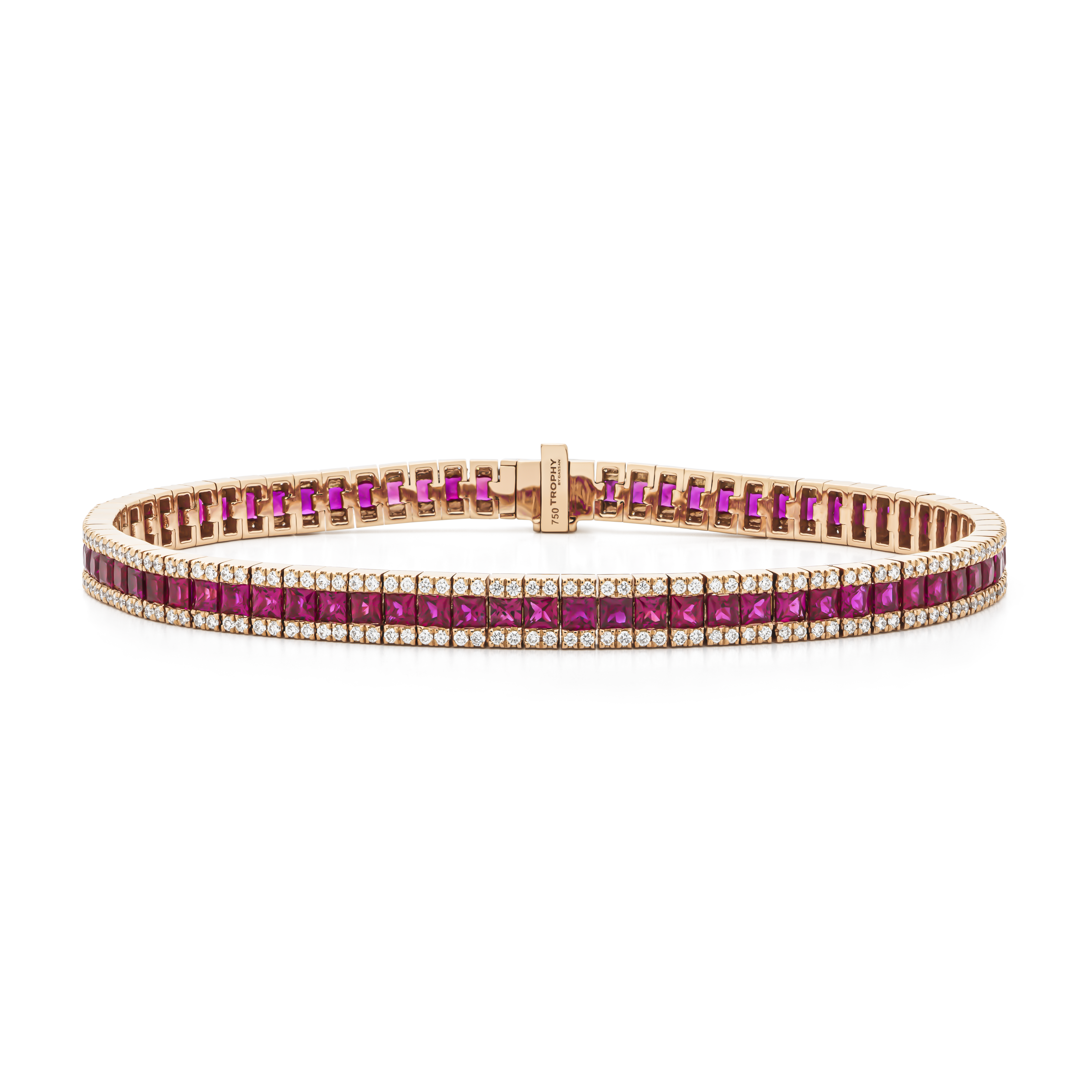 TROPHY BY GASSAN Armband Gemstone Diamond & Ruby