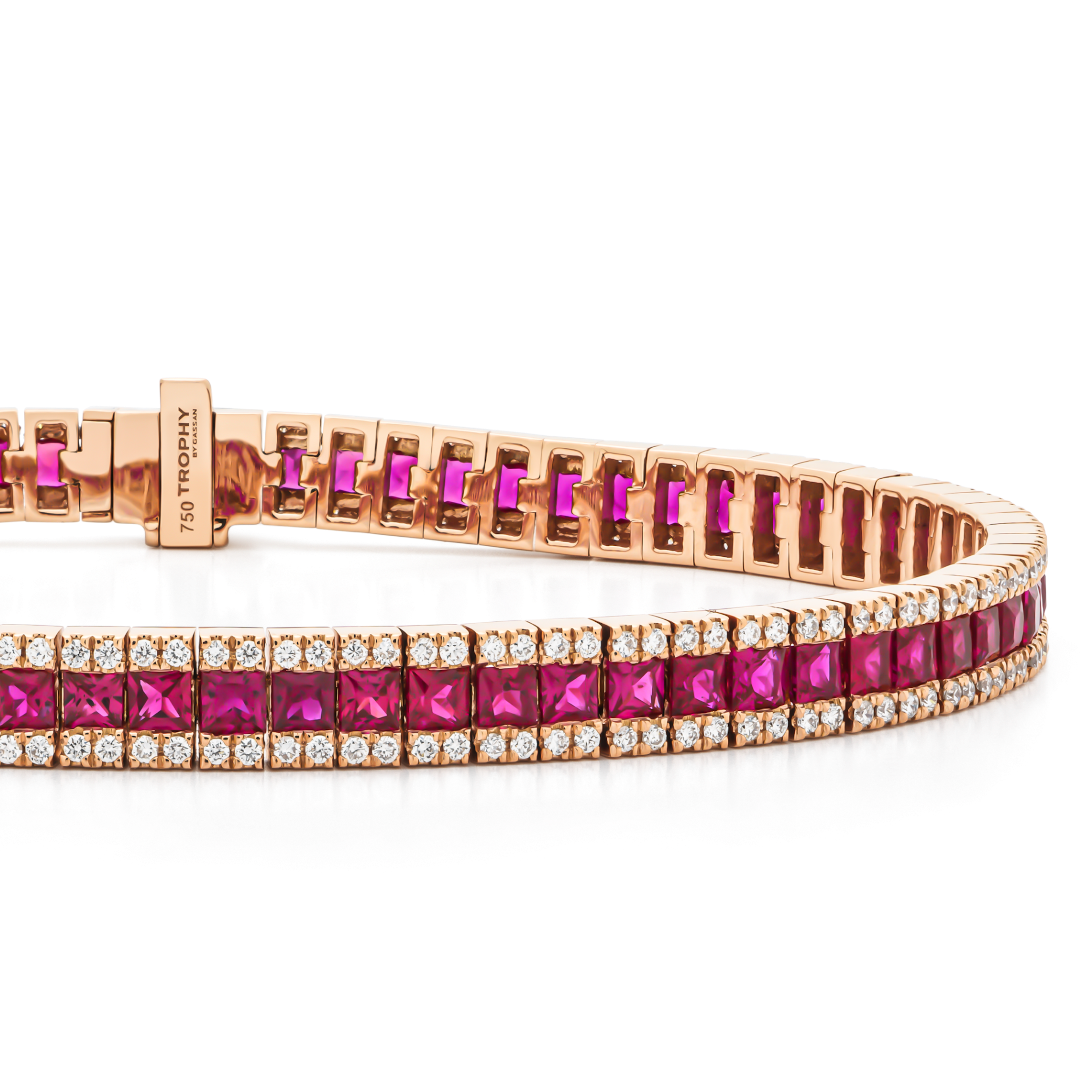 TROPHY BY GASSAN Armband Gemstone Diamond & Ruby
