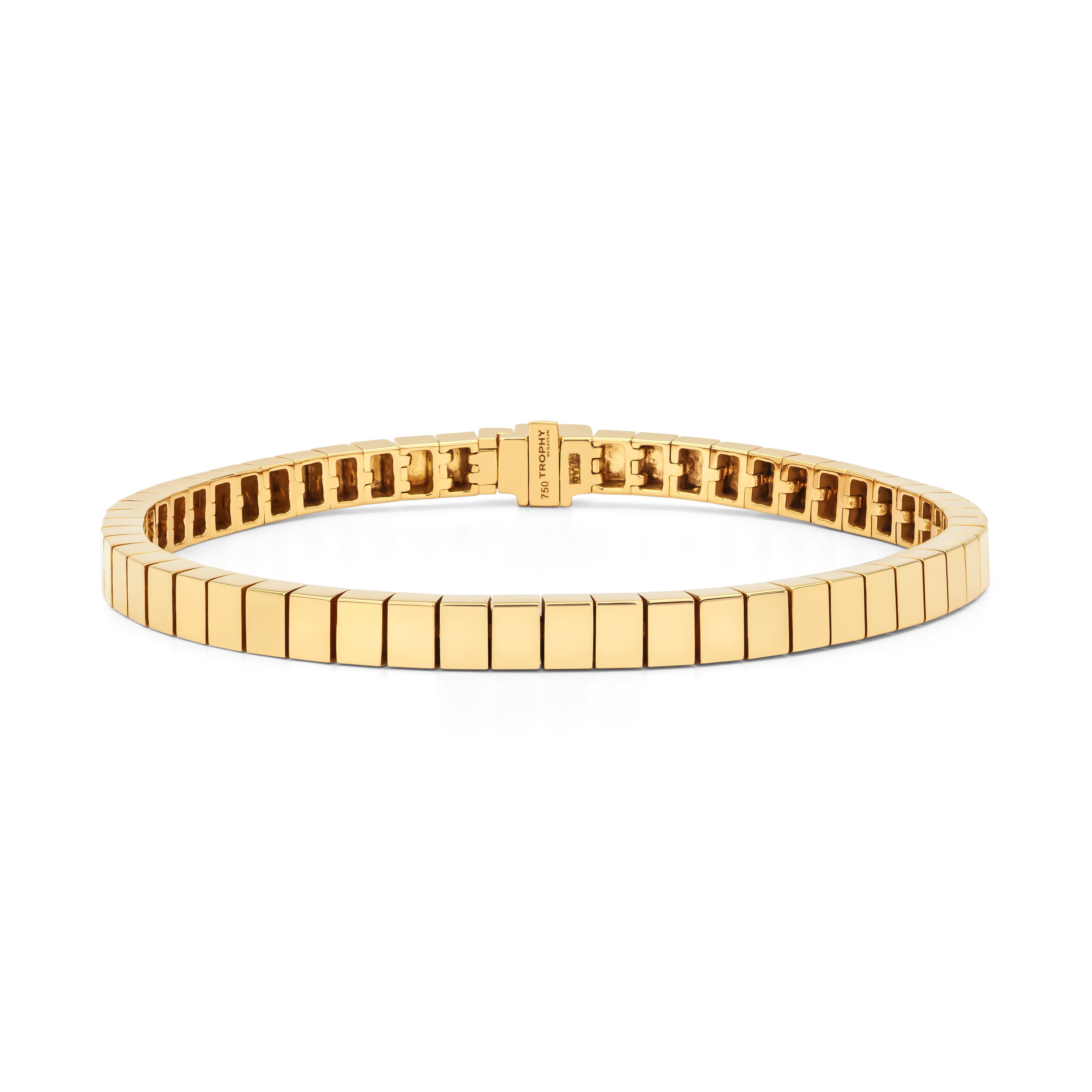 TROPHY BY GASSAN Bracelet Gemstone Gold Bar