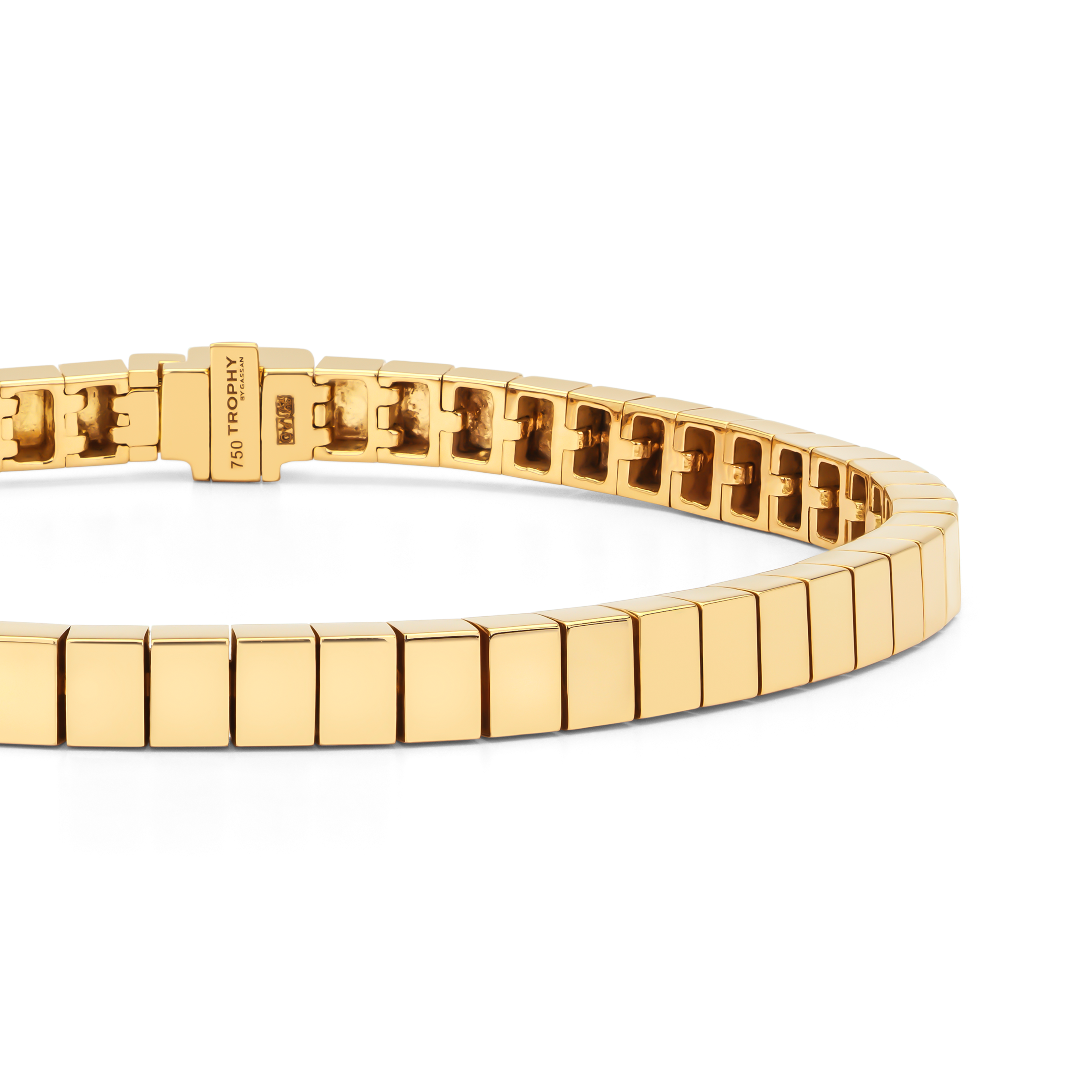 TROPHY BY GASSAN Bracelet Gemstone Gold Bar