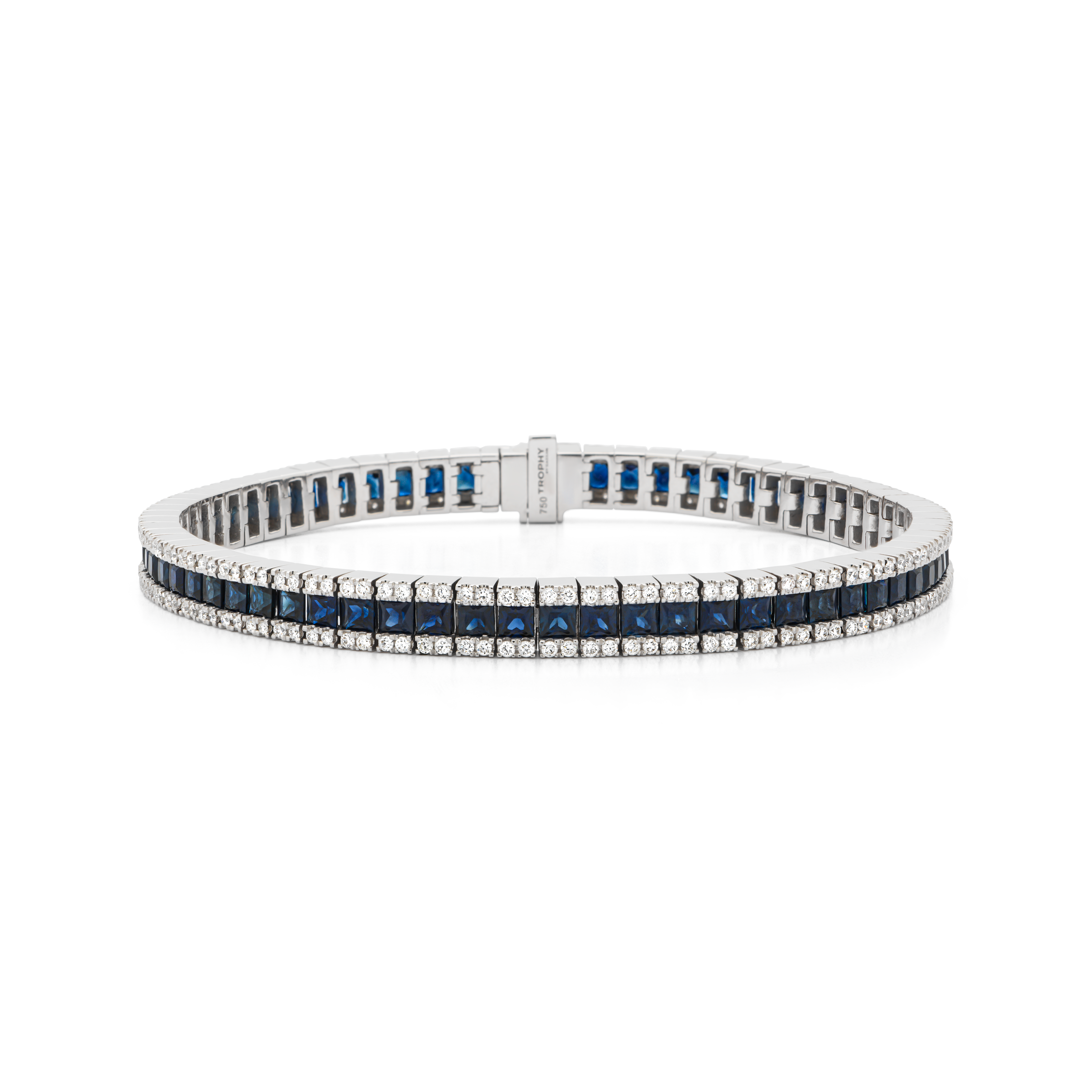 TROPHY BY GASSAN Armband Gemstone Sapphire Diamond bracelet