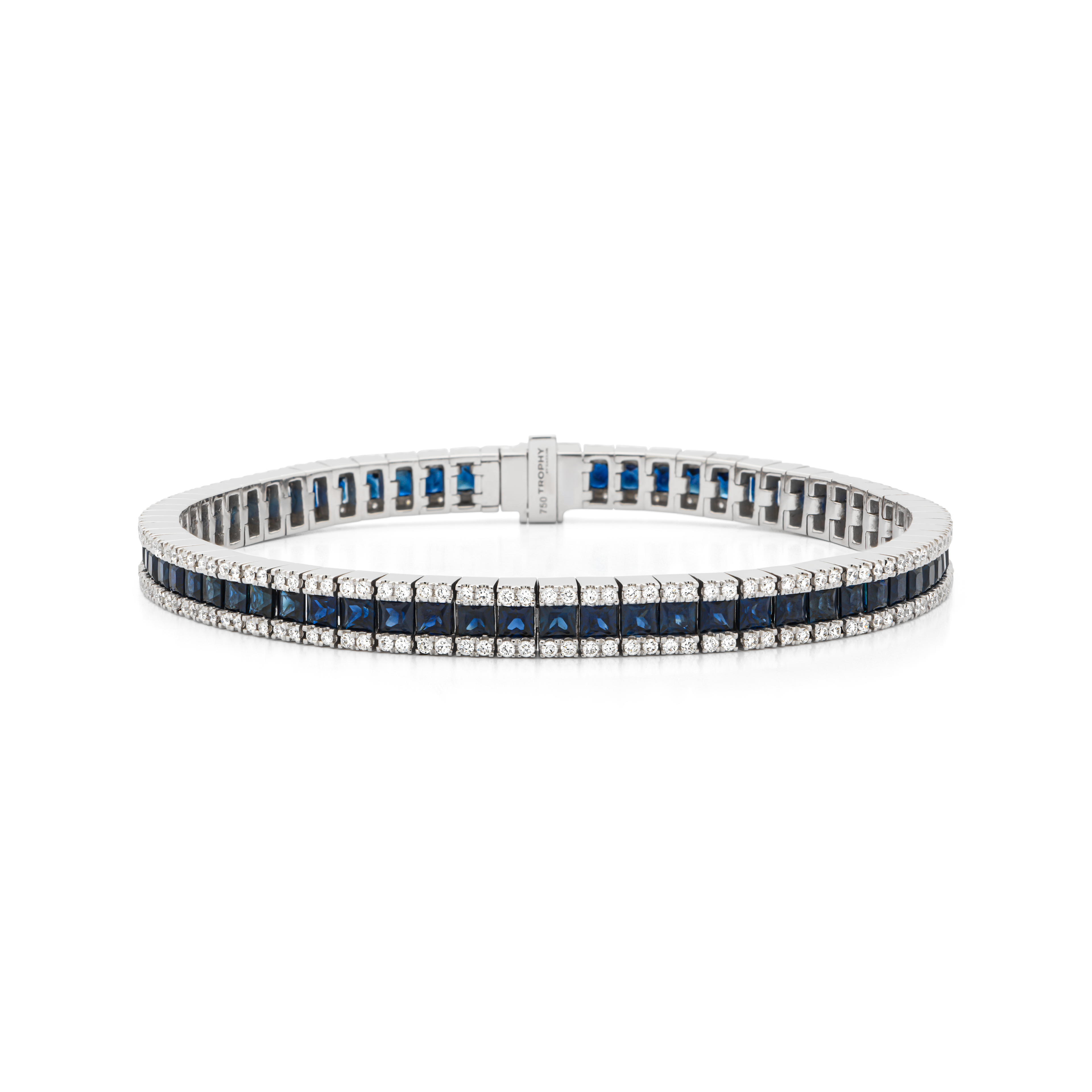 TROPHY BY GASSAN Armband Gemstone Sapphire Diamond bracelet