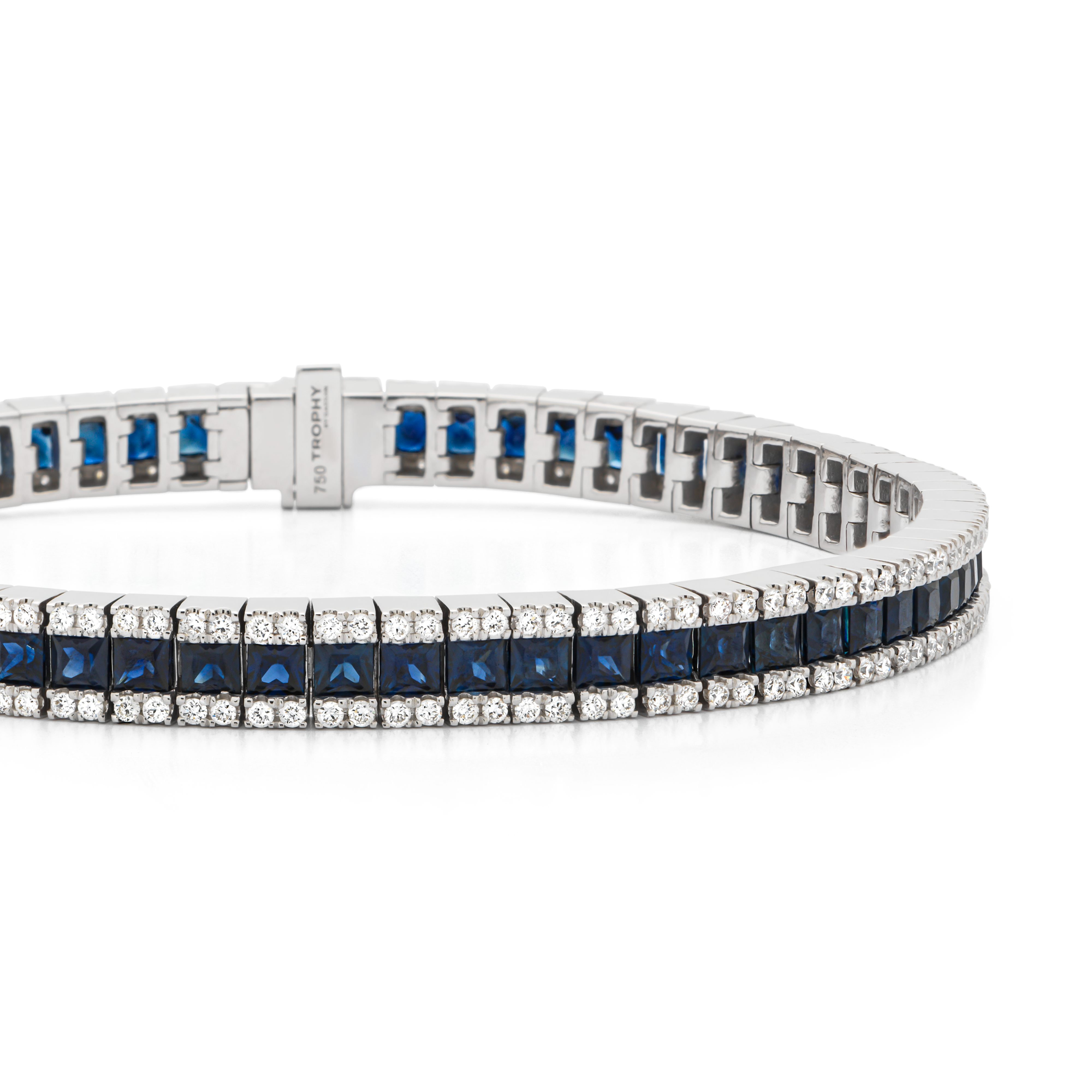 TROPHY BY GASSAN Armband Gemstone Sapphire Diamond bracelet