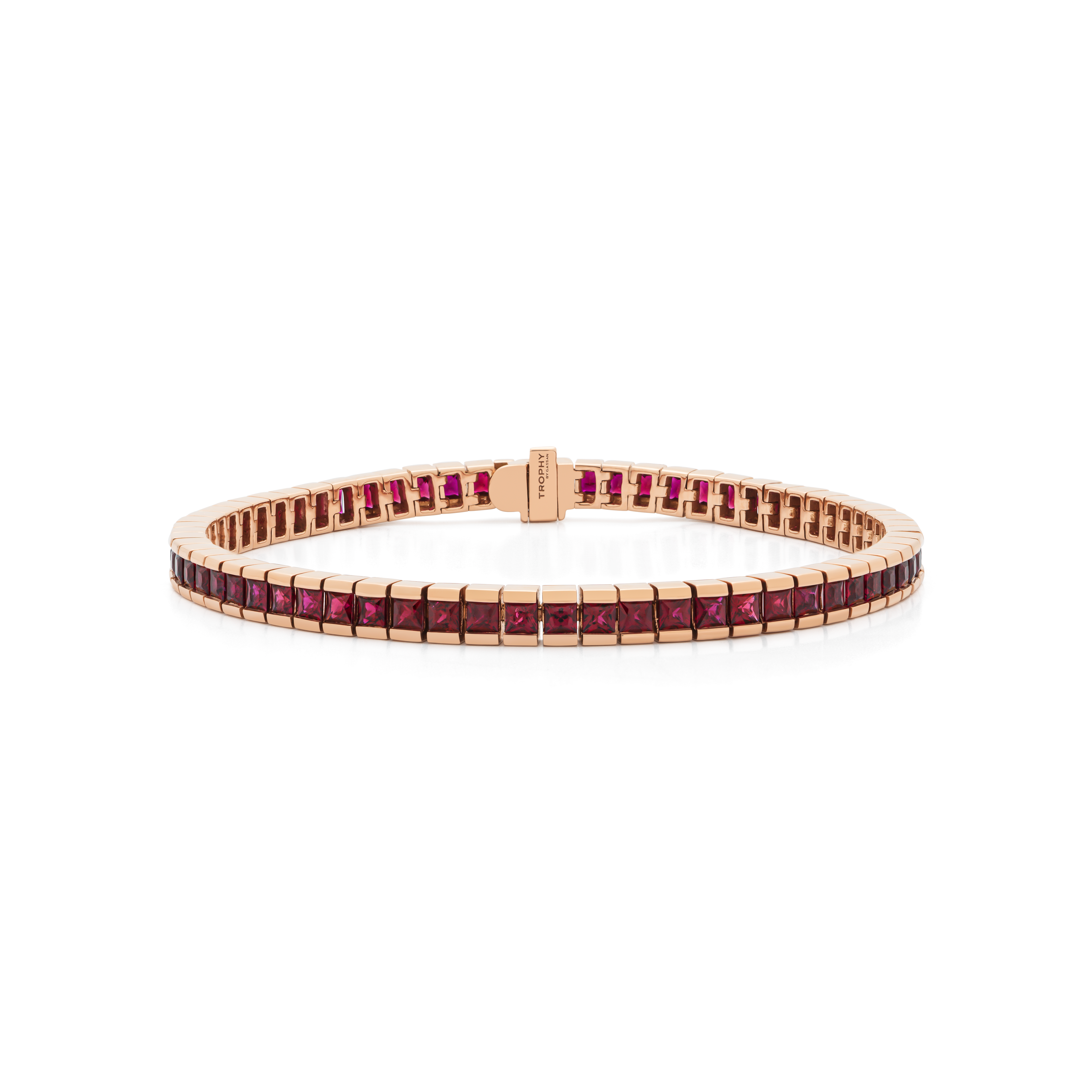 TROPHY BY GASSAN Armband Gemstone Ruby Tennis