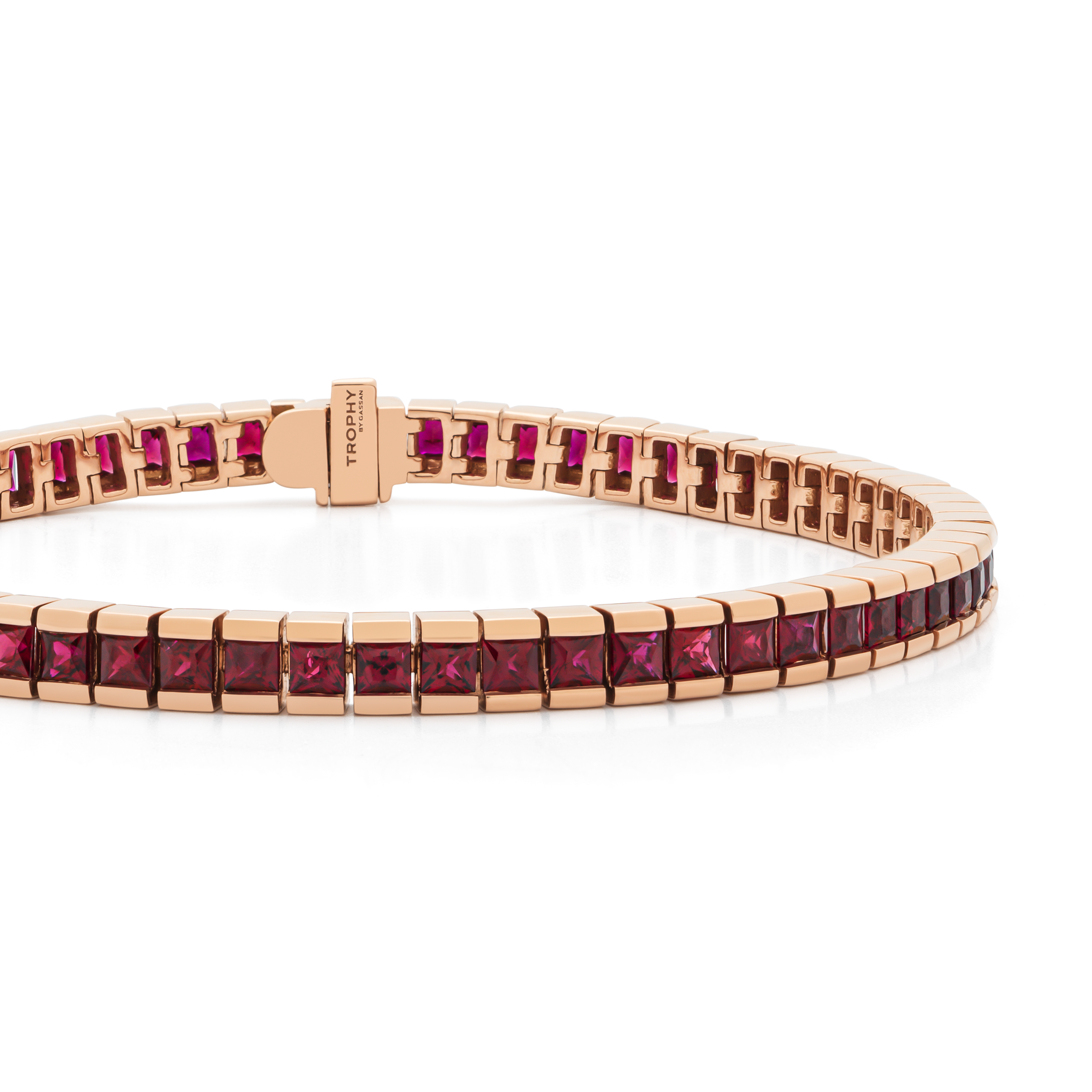 TROPHY BY GASSAN Armband Gemstone Ruby Tennis