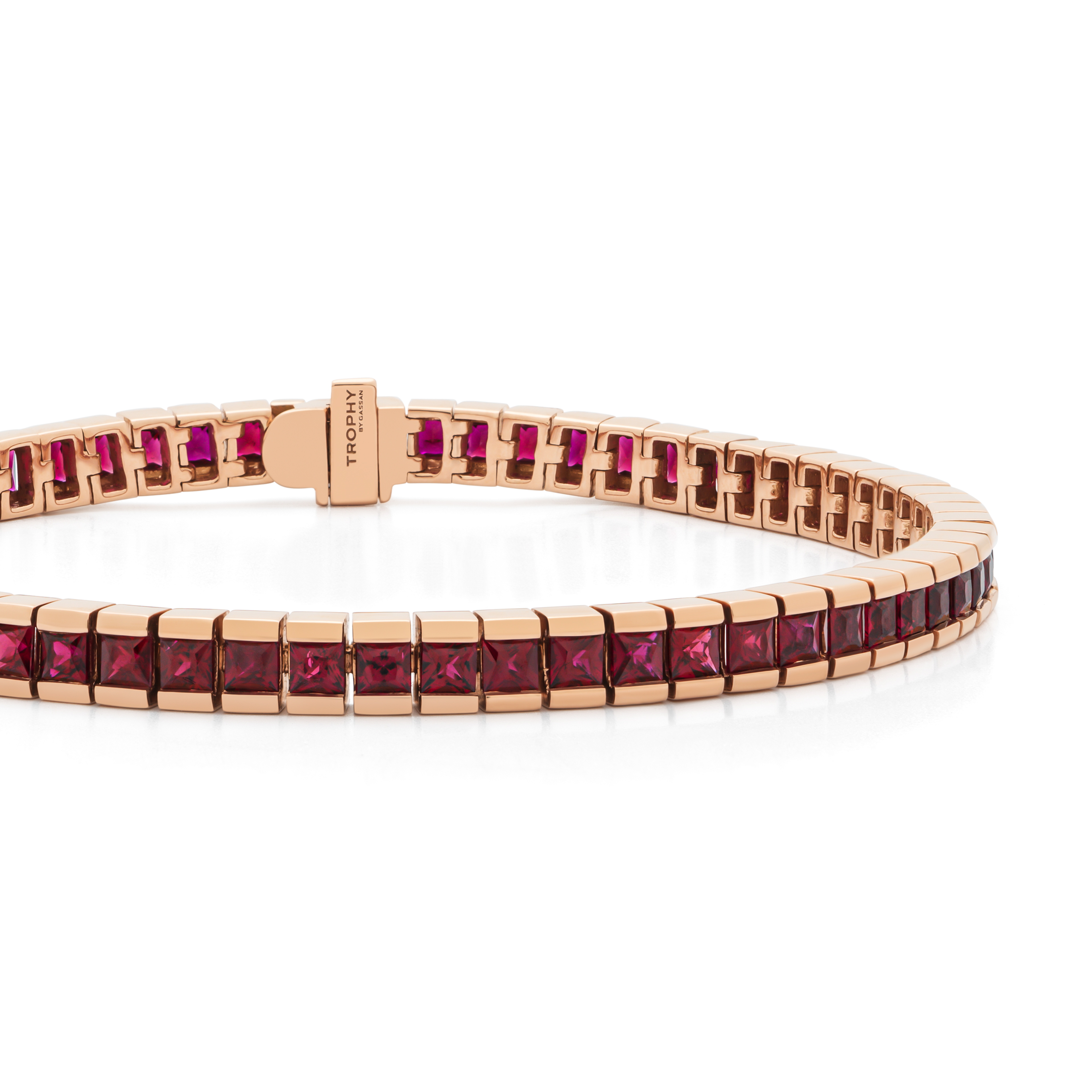 TROPHY BY GASSAN Armband Gemstone Ruby Tennis