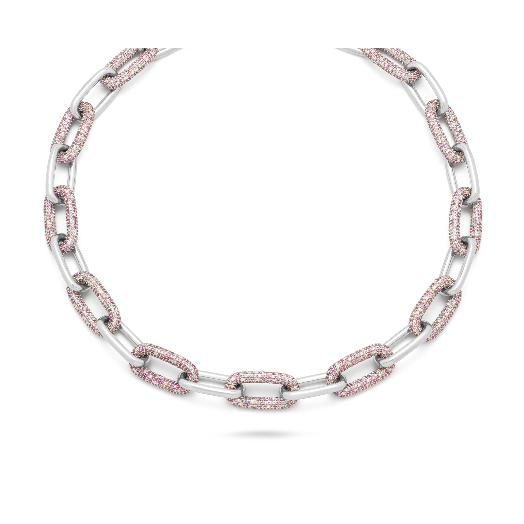 TROPHY BY GASSAN Collier Mystery Diamond Link Pink