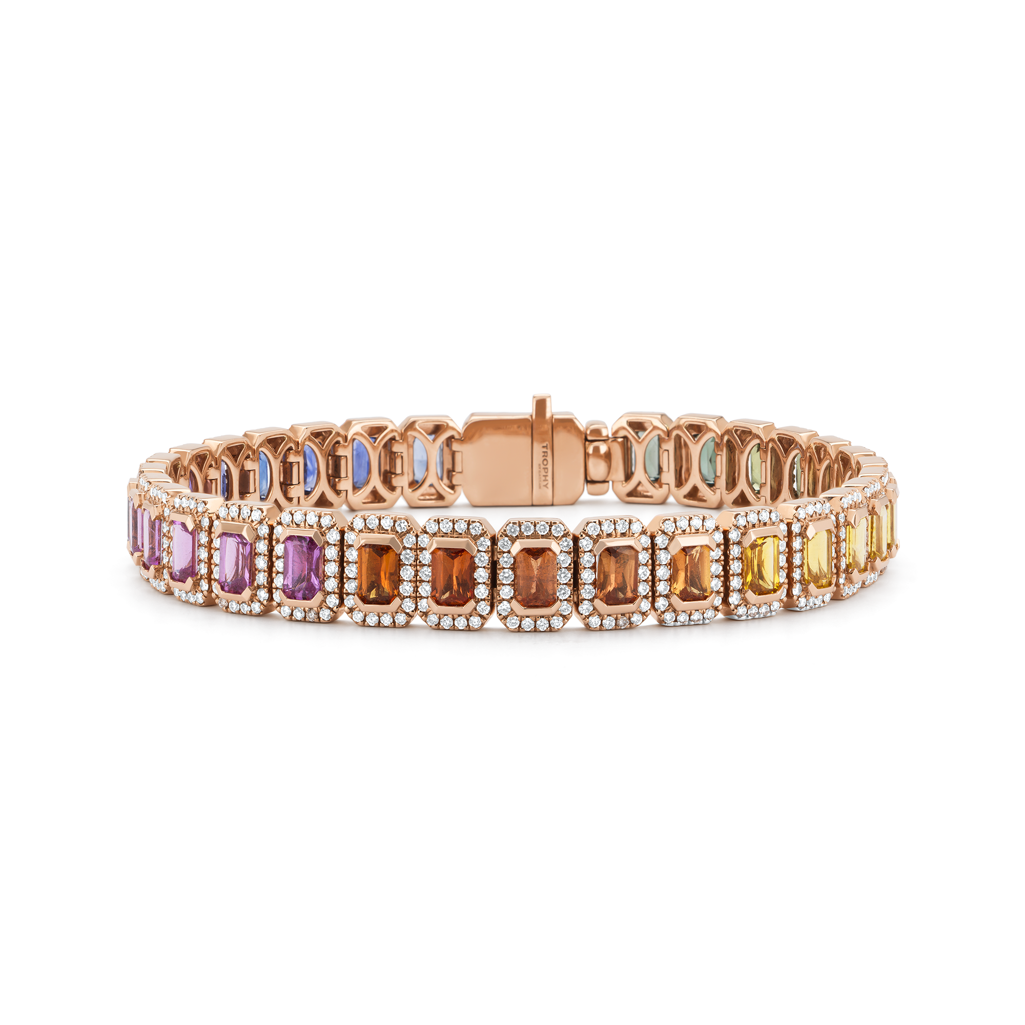 TROPHY BY GASSAN Armband Diamond & Multi Collor Sapphire