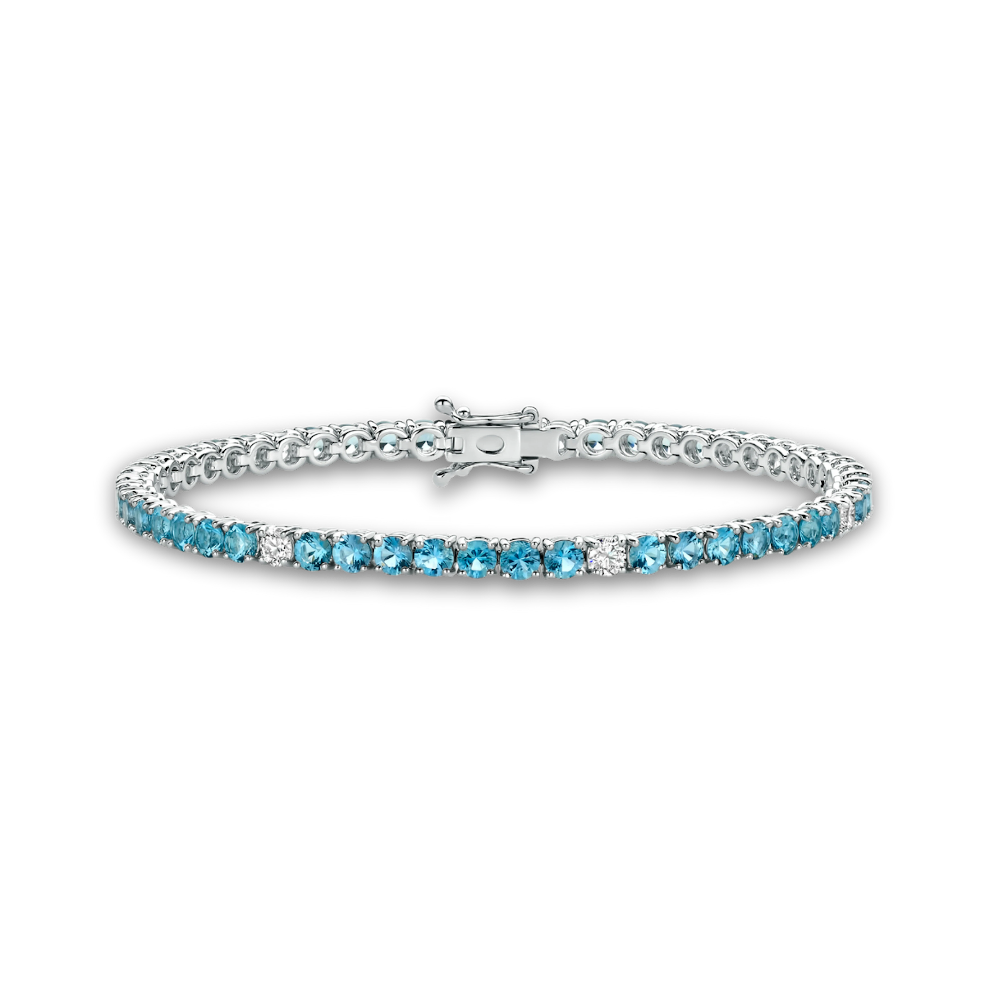 TROPHY BY GASSAN Aquamarine Diamond Bracelet