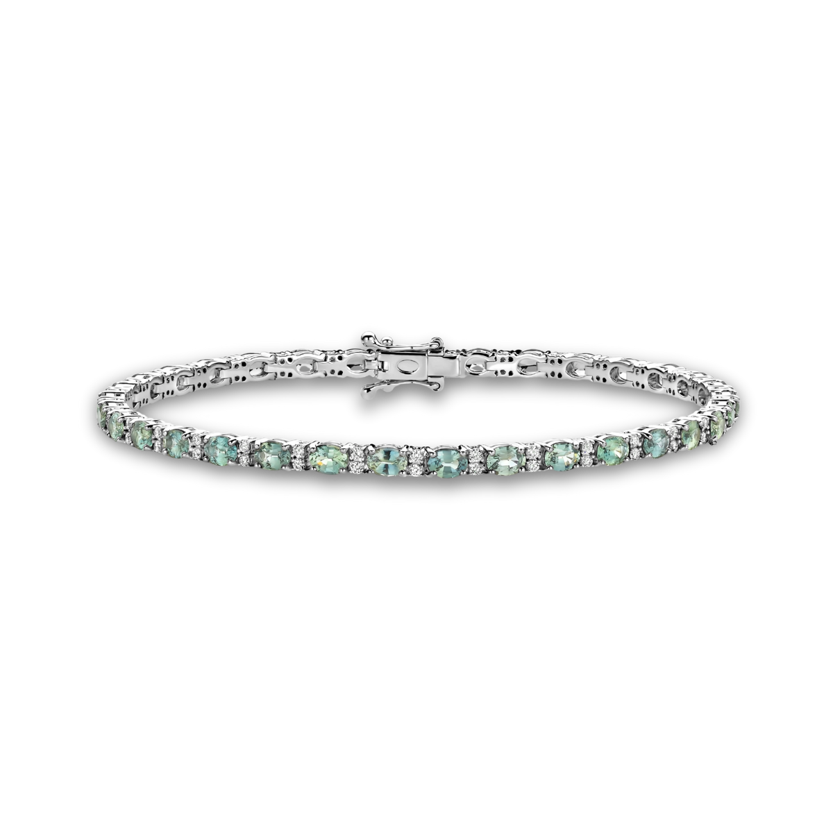 TROPHY BY GASSAN Aquamarine Diamond Bracelet