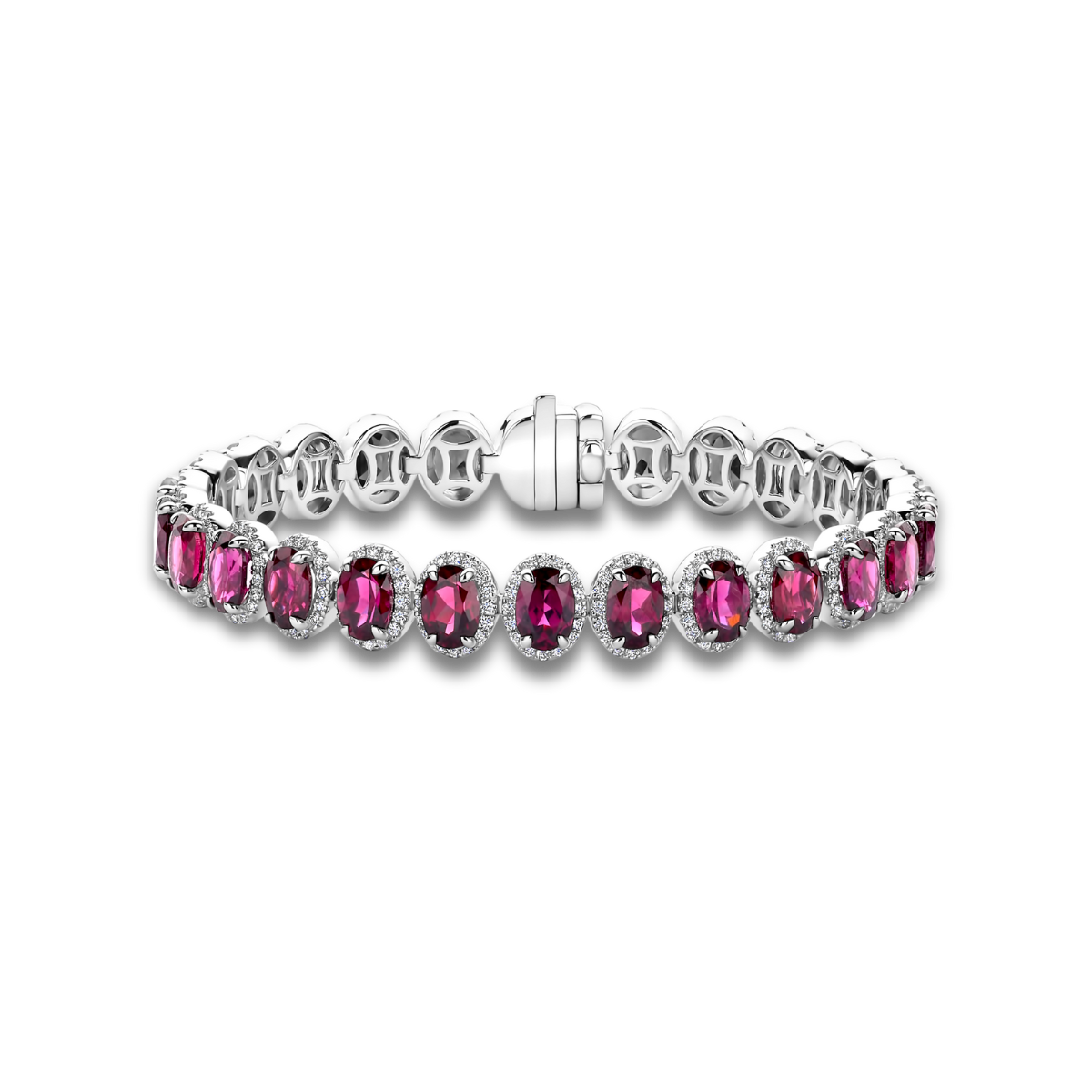 TROPHY BY GASSAN Four Diamond & Colorstone Bracelet