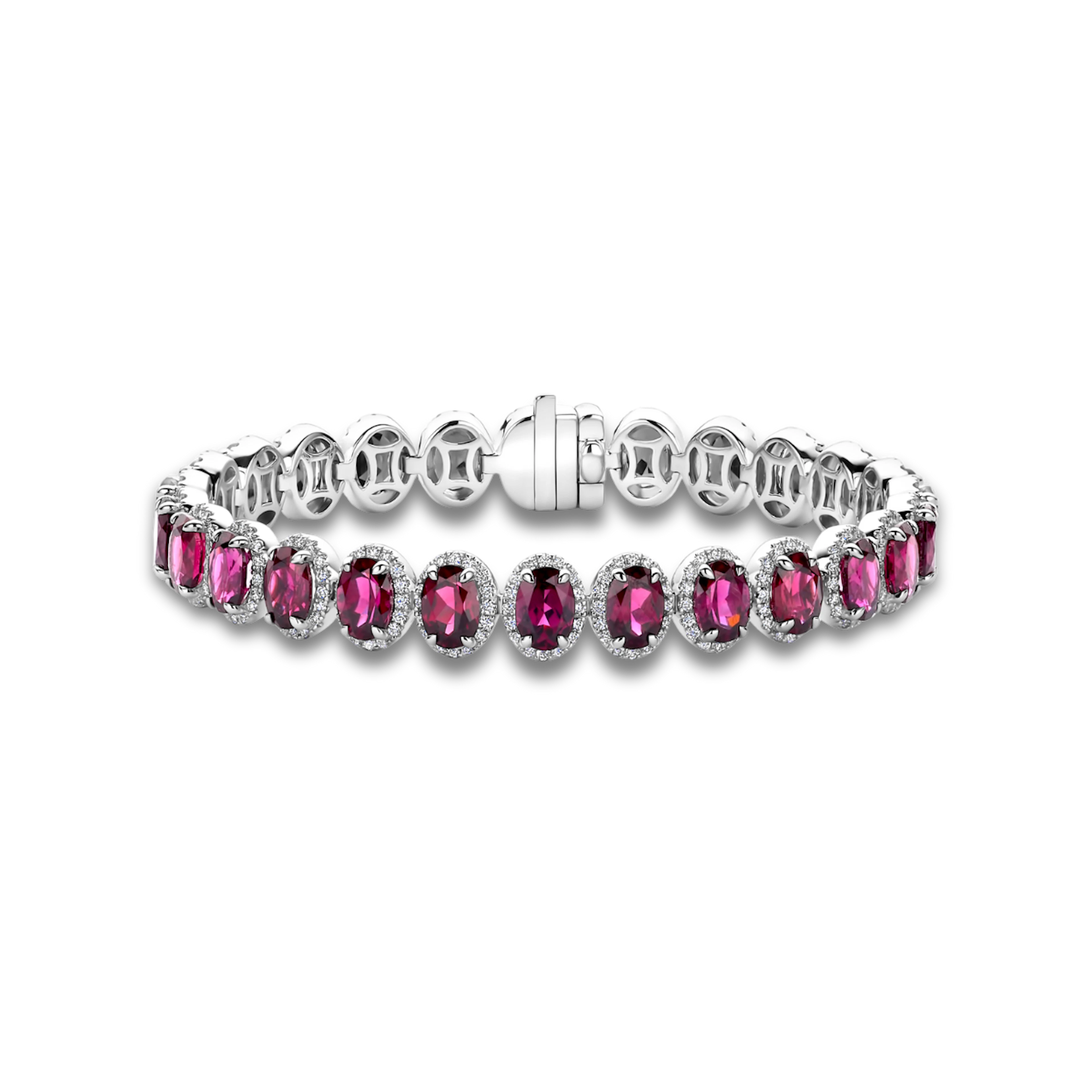 TROPHY BY GASSAN Four Diamond & Colorstone Bracelet