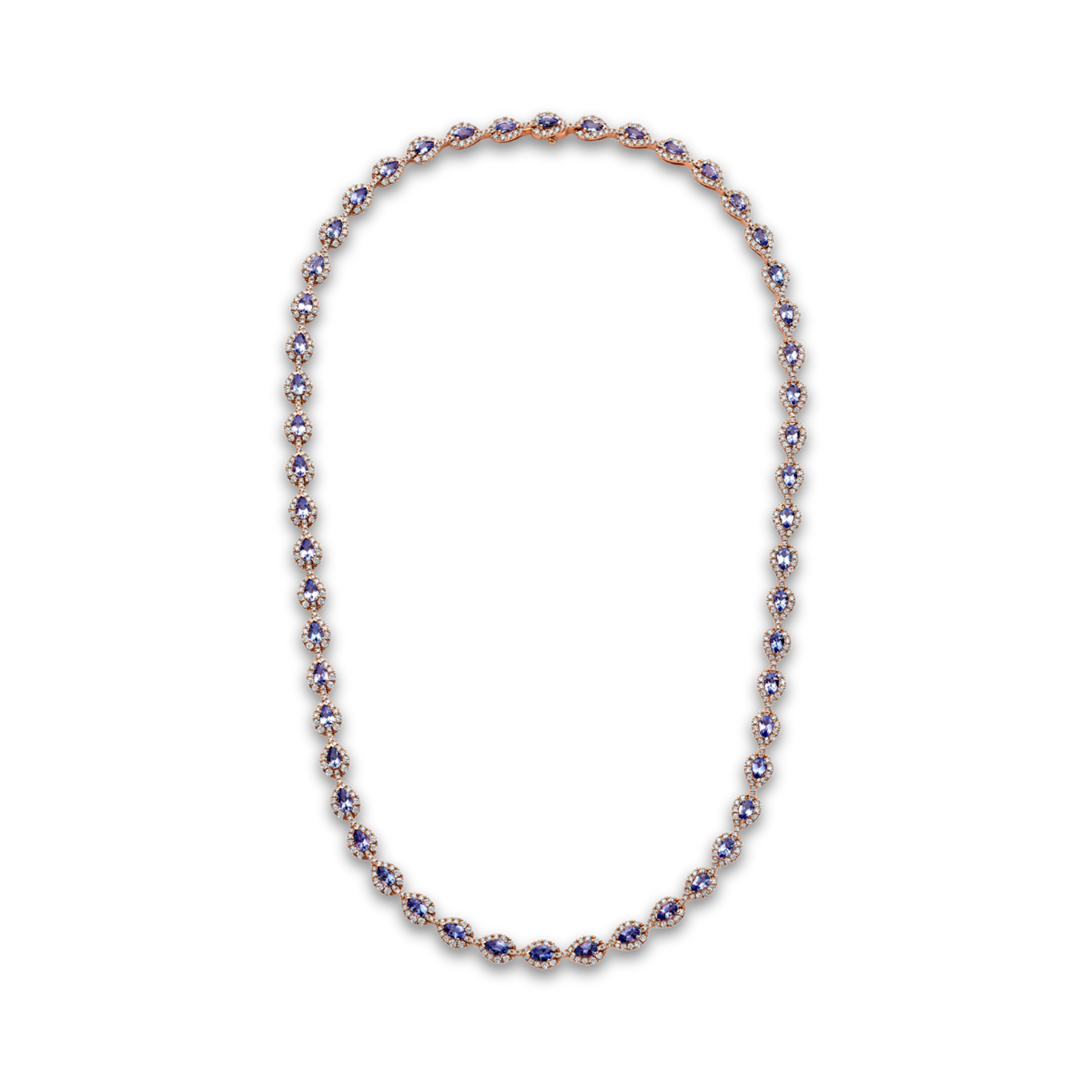 TROPHY BY GASSAN Diamond & Tanzanite Collier