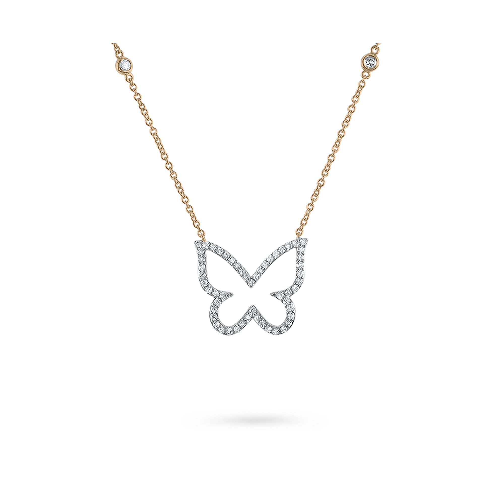 Gigi by GASSAN Necklace Rainbow Forest Open Butterfly